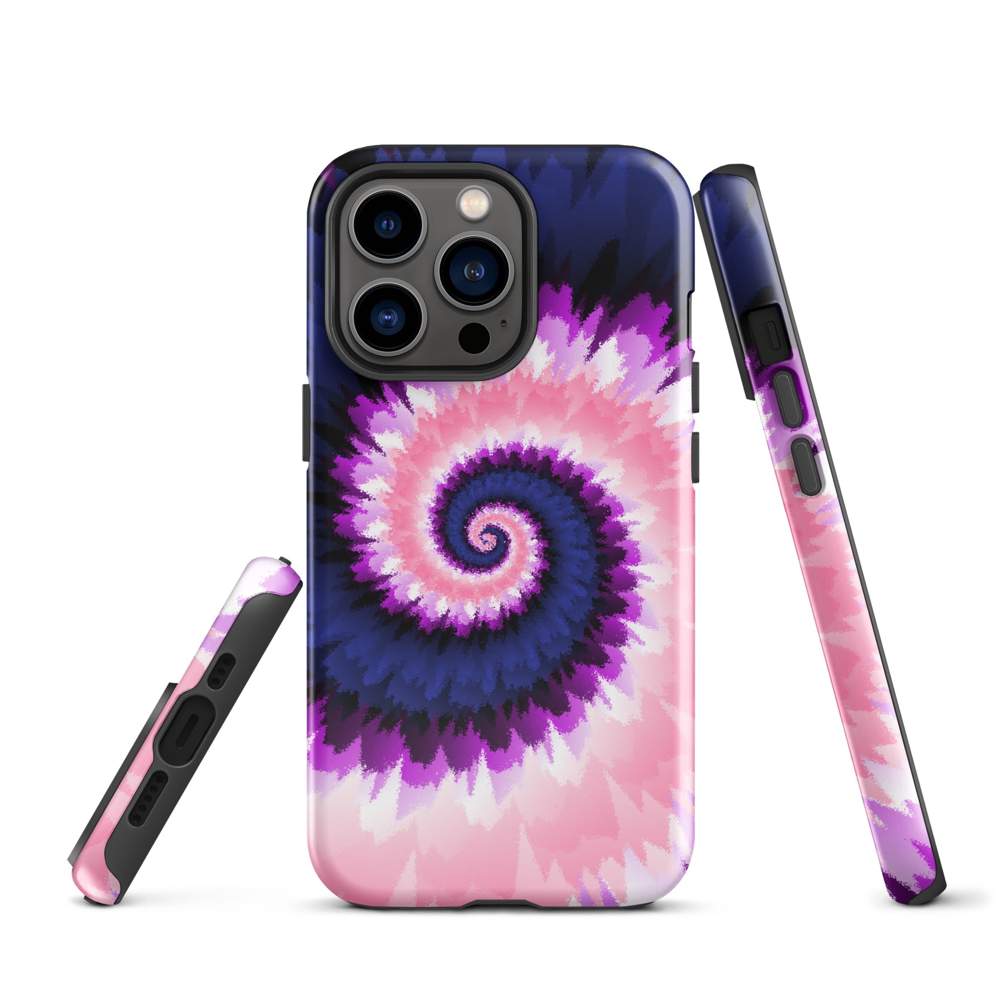 Tough Case for iPhone®-Tie Dye Spiral - Genderfluid
