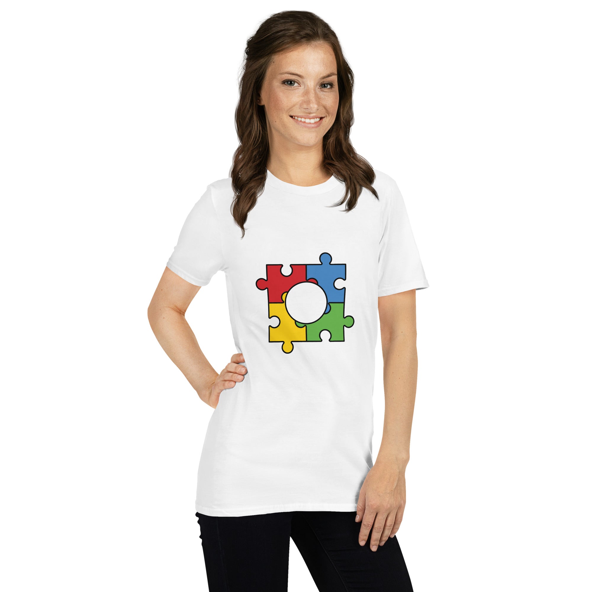 Short-Sleeve Unisex T-Shirt- Autism Puzzle