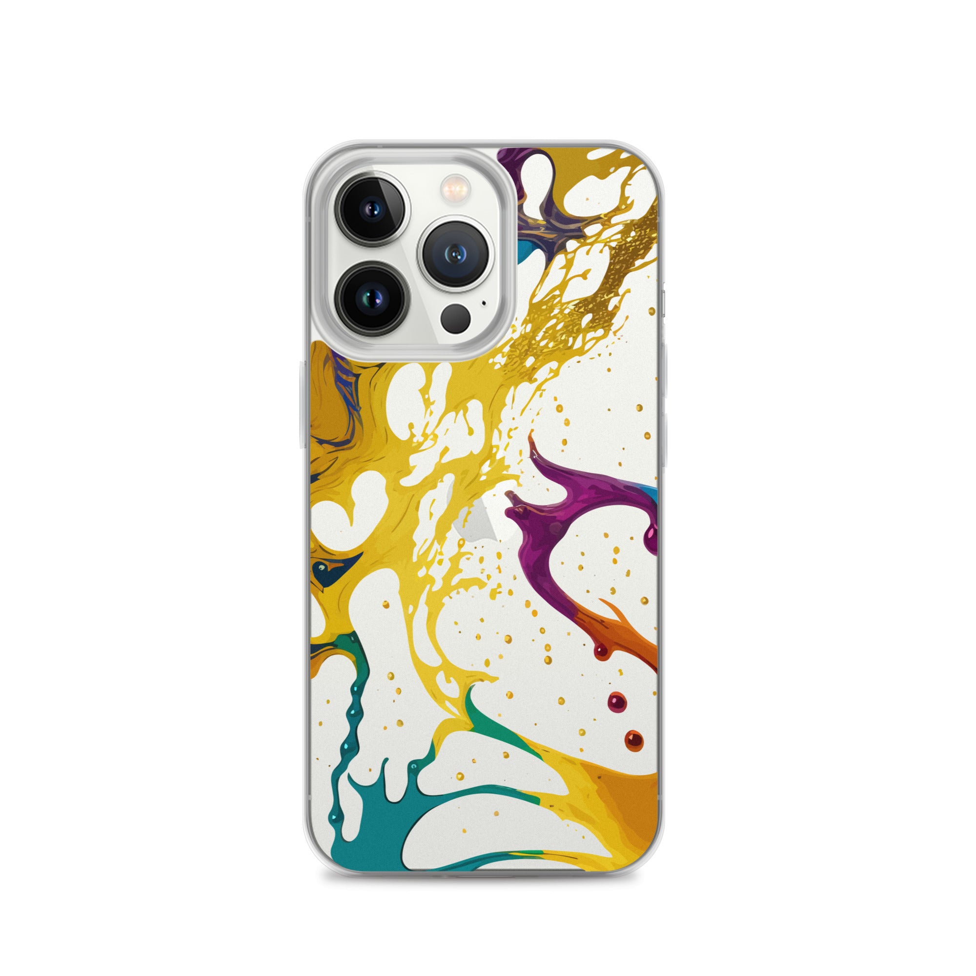 Clear Case for iPhone®-Alchohol Ink Design III