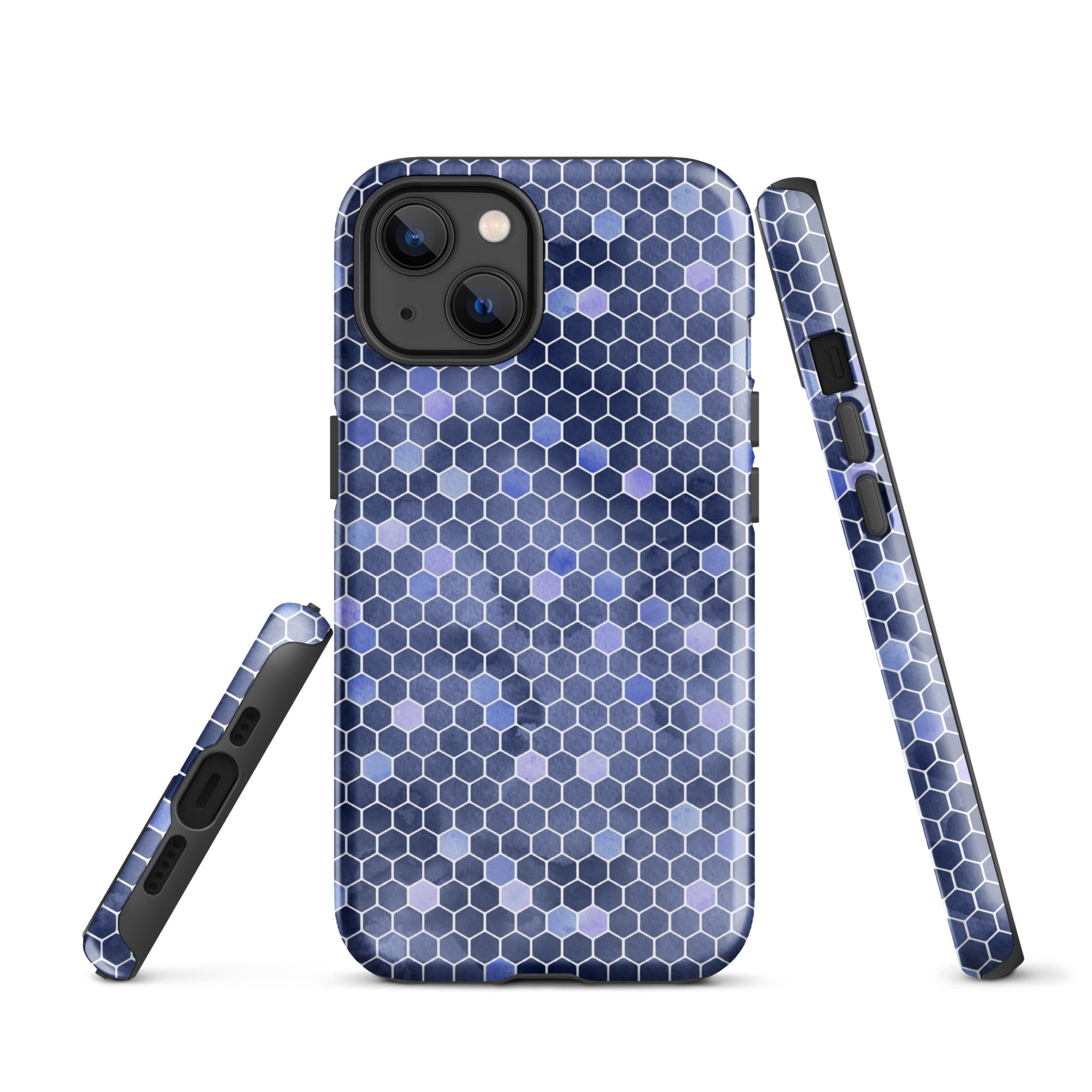 Tough Case for iPhone®- Honeycomb Blue