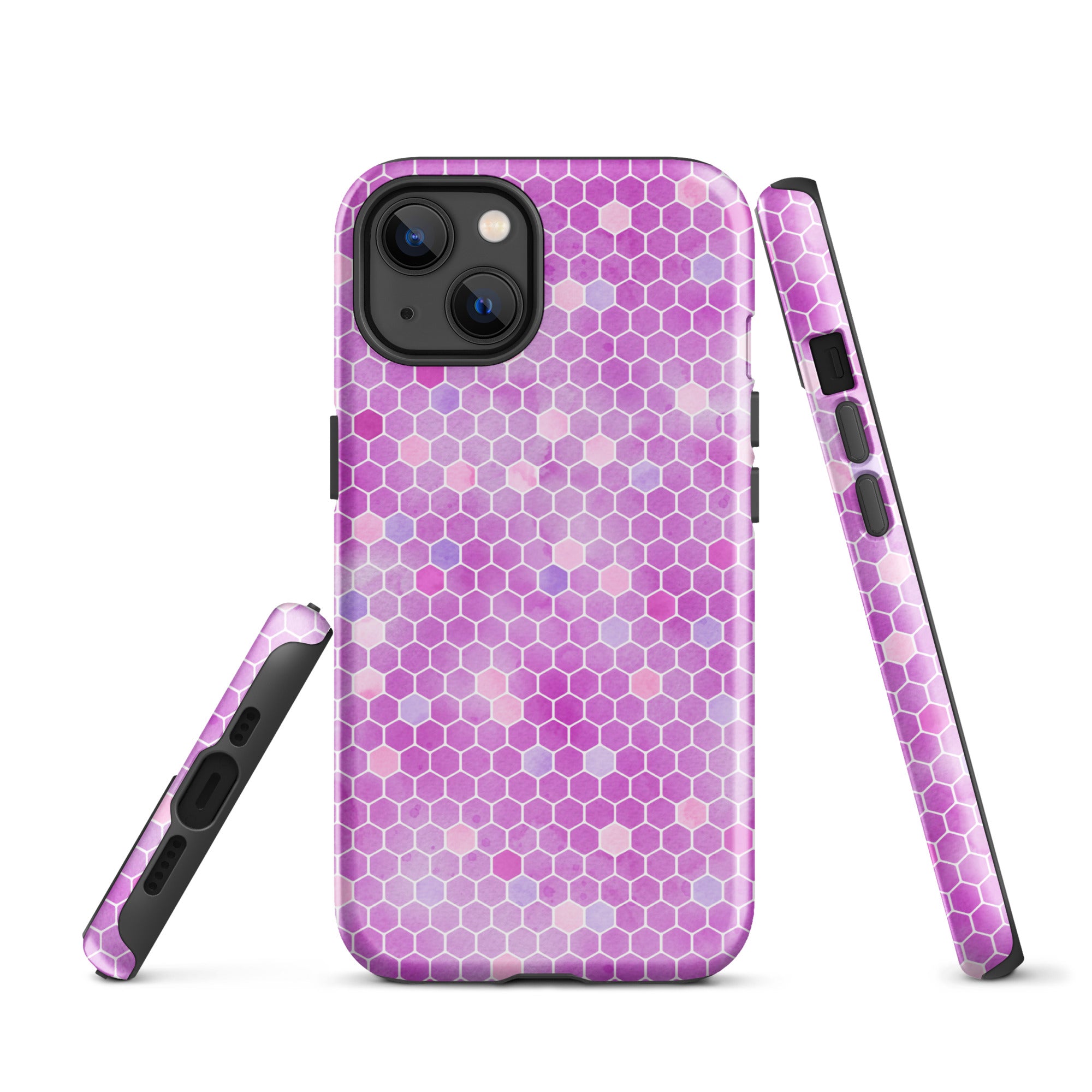 Tough Case for iPhone®- Honeycomb Pink