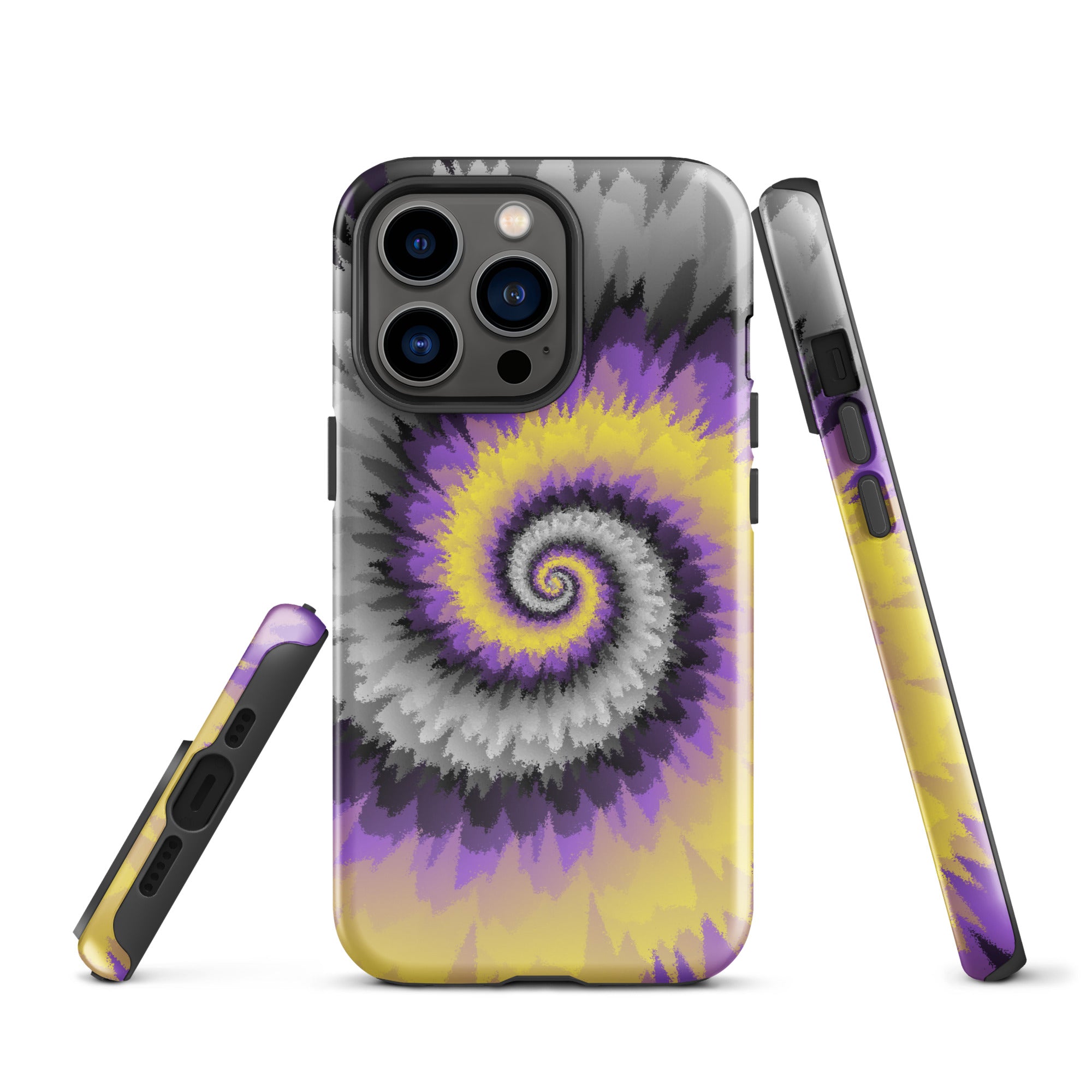 Tough Case for iPhone®-Tie Dye Spiral - Nonbinary