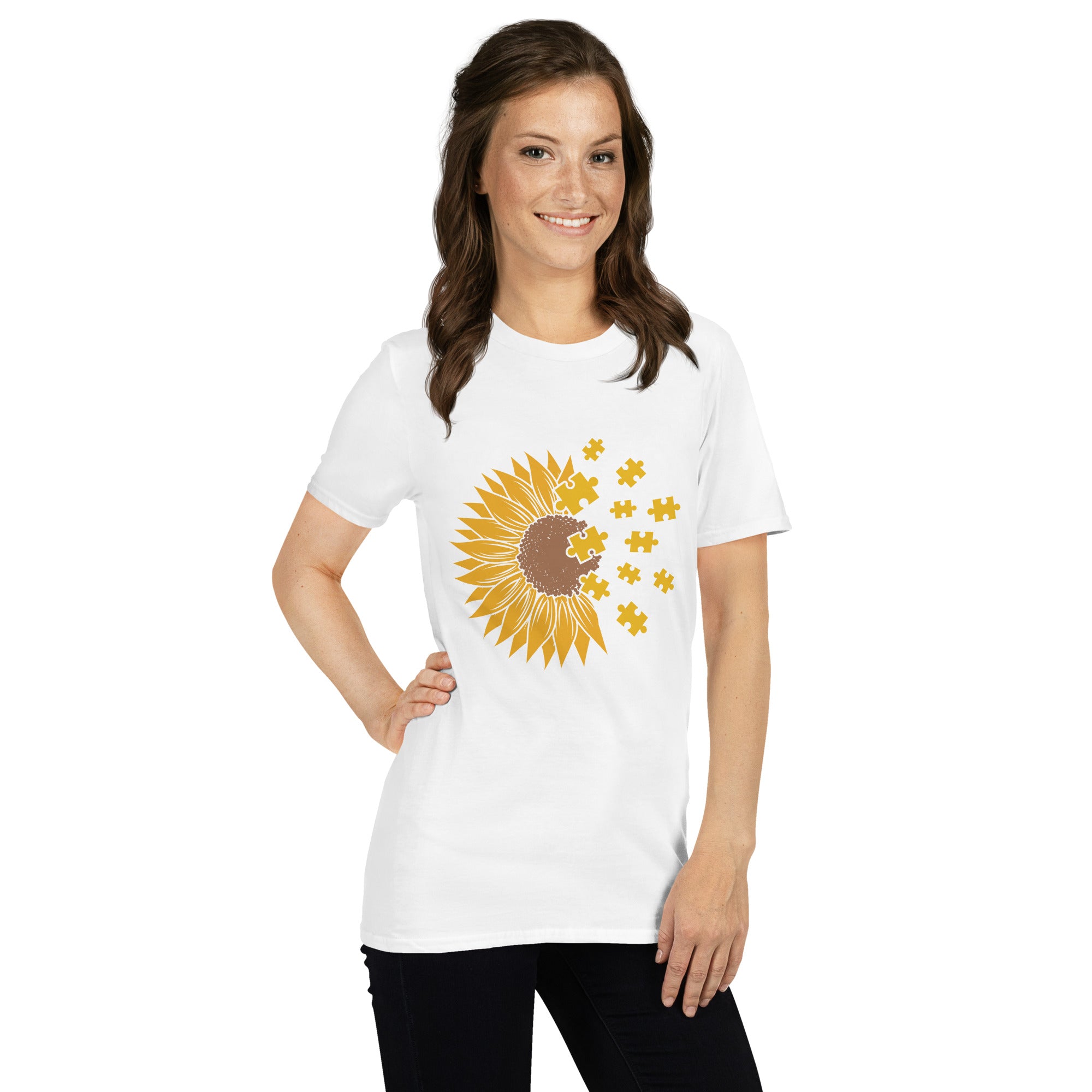 Short-Sleeve Unisex T-Shirt- Sunflower Autism