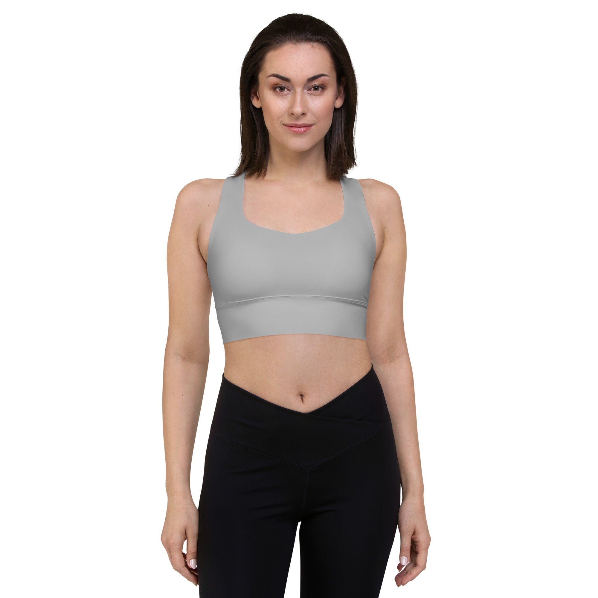 Longline sports bra- Silver