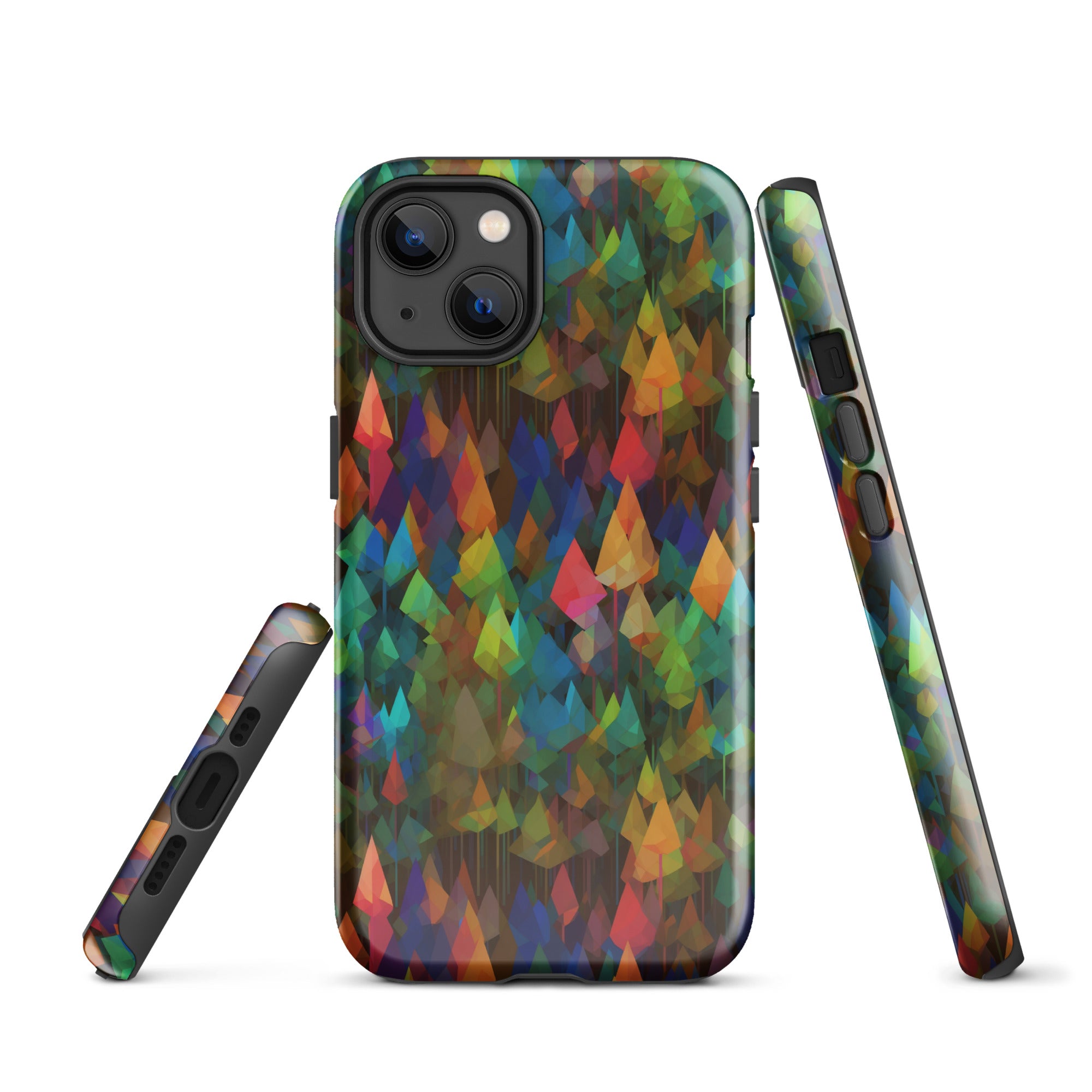 Tough Case for iPhone®- Rainbow Forest Pattern II