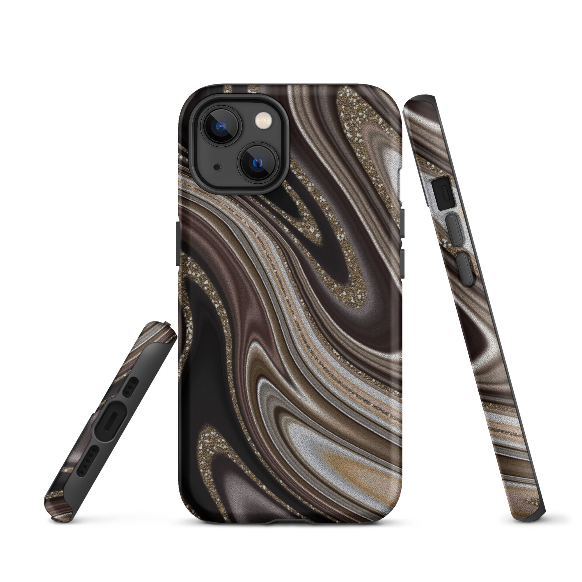 Tough Case for iPhone®- Abstract leather