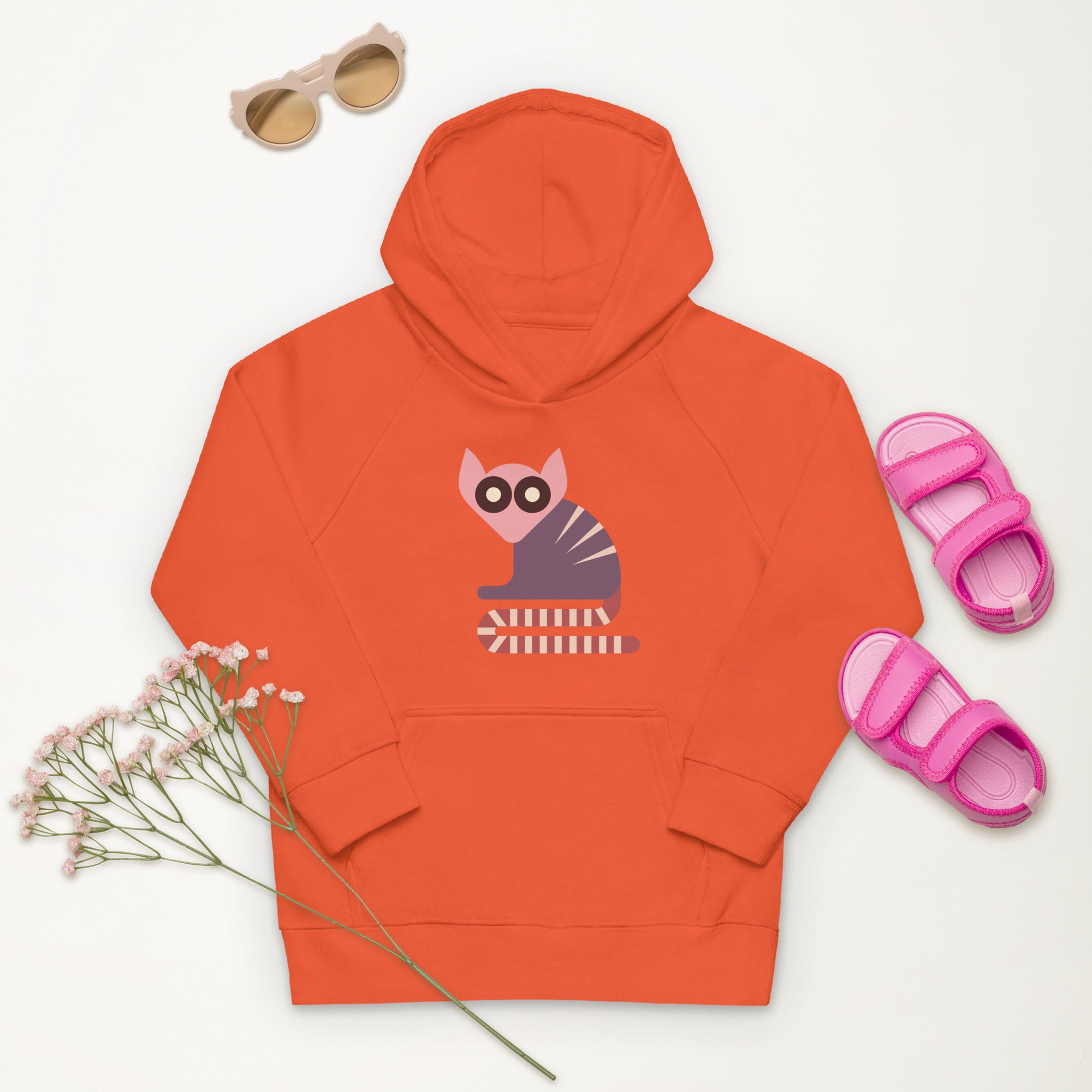 Kids eco hoodie-Lemurs