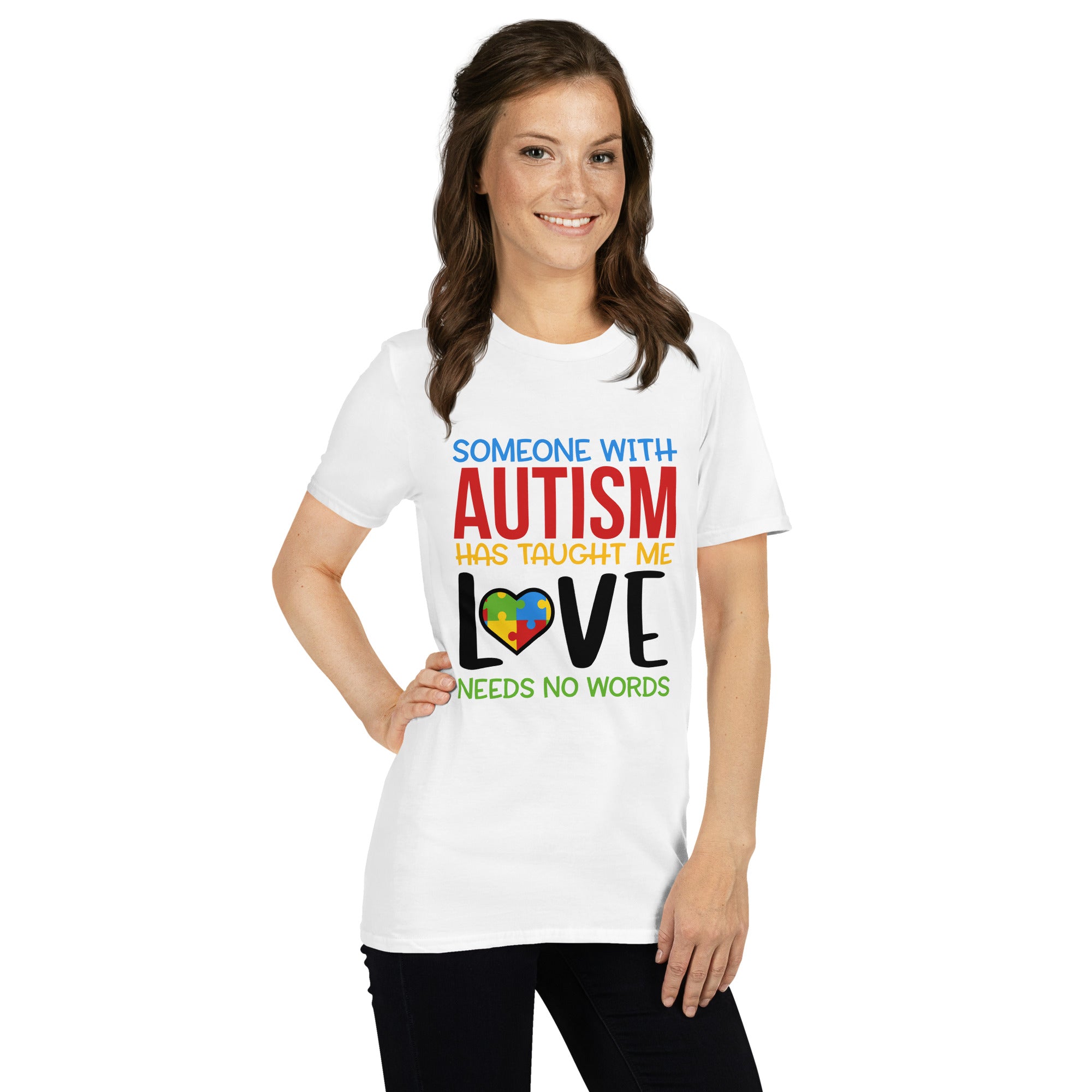 Short-Sleeve Unisex T-Shirt- Someone With Autism