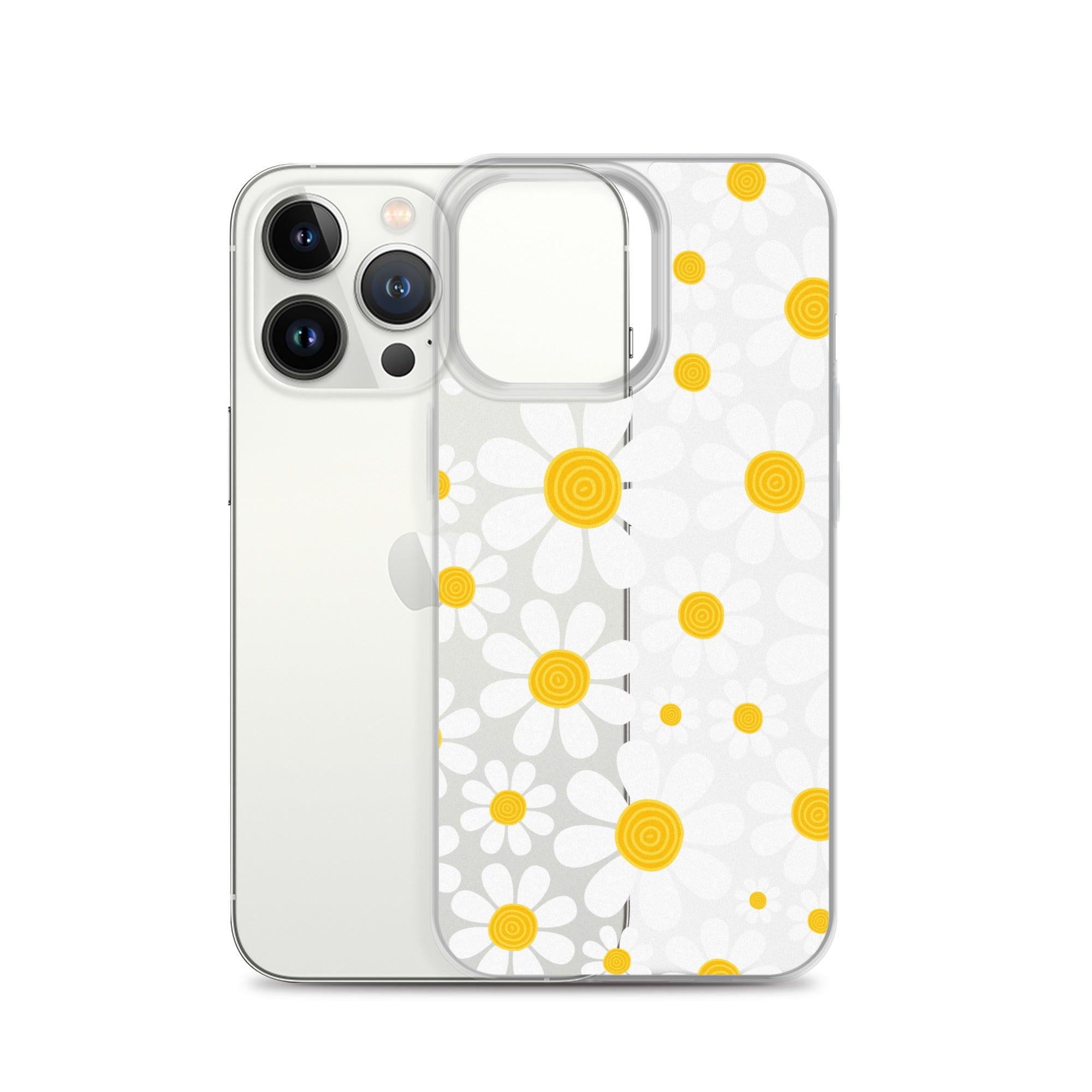 Clear Case for iPhone®- Floral Daisy Design III