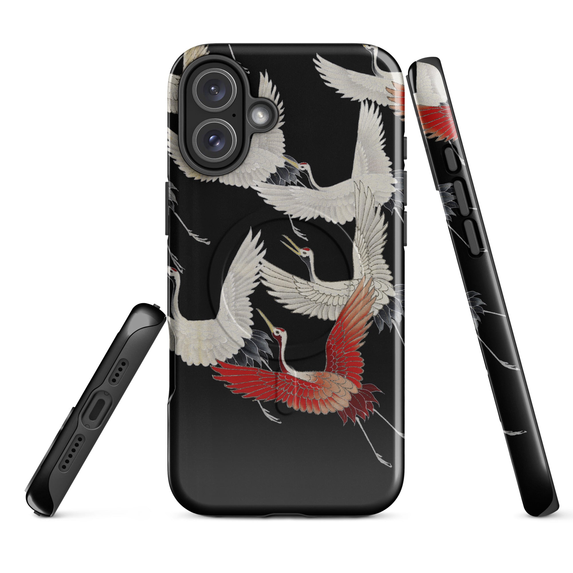 MagSafe® Tough case for iPhone®-Furisode with a Myriad of Flying Cranes