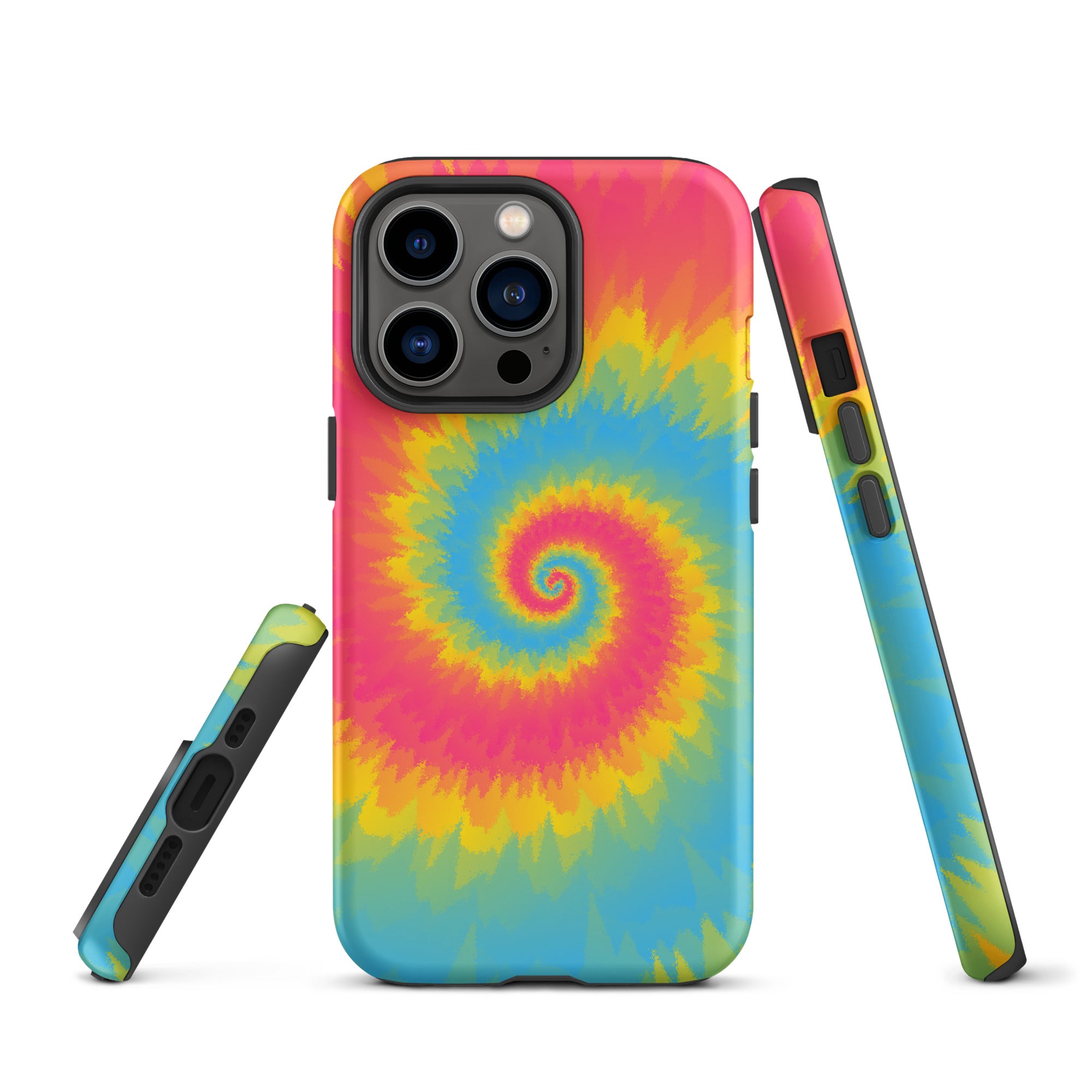 Tough Case for iPhone®-Tie Dye Spiral - Pansexual
