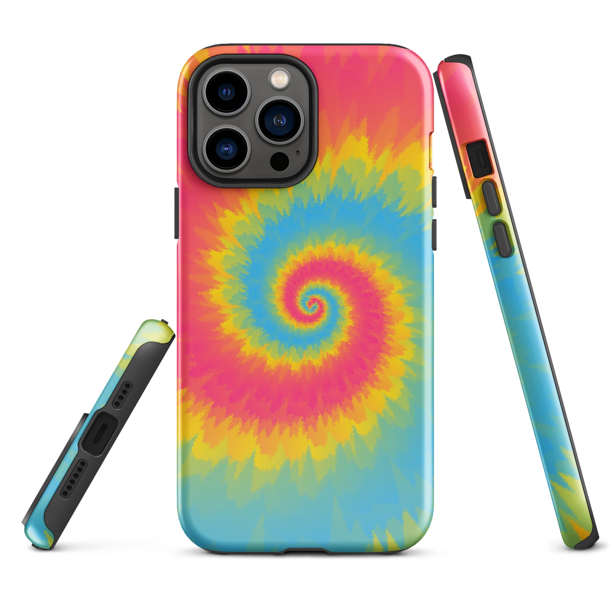 Tough Case for iPhone®-Tie Dye Spiral - Pansexual