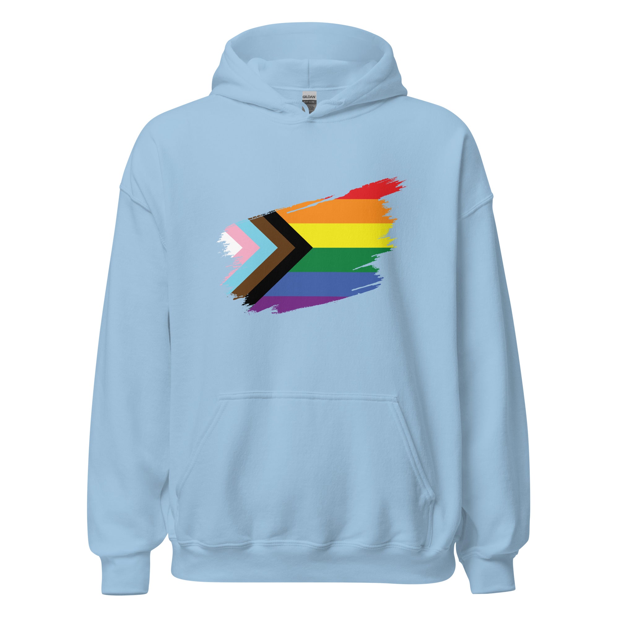 Unisex Hoodie-Progress Pride Grunge Flag