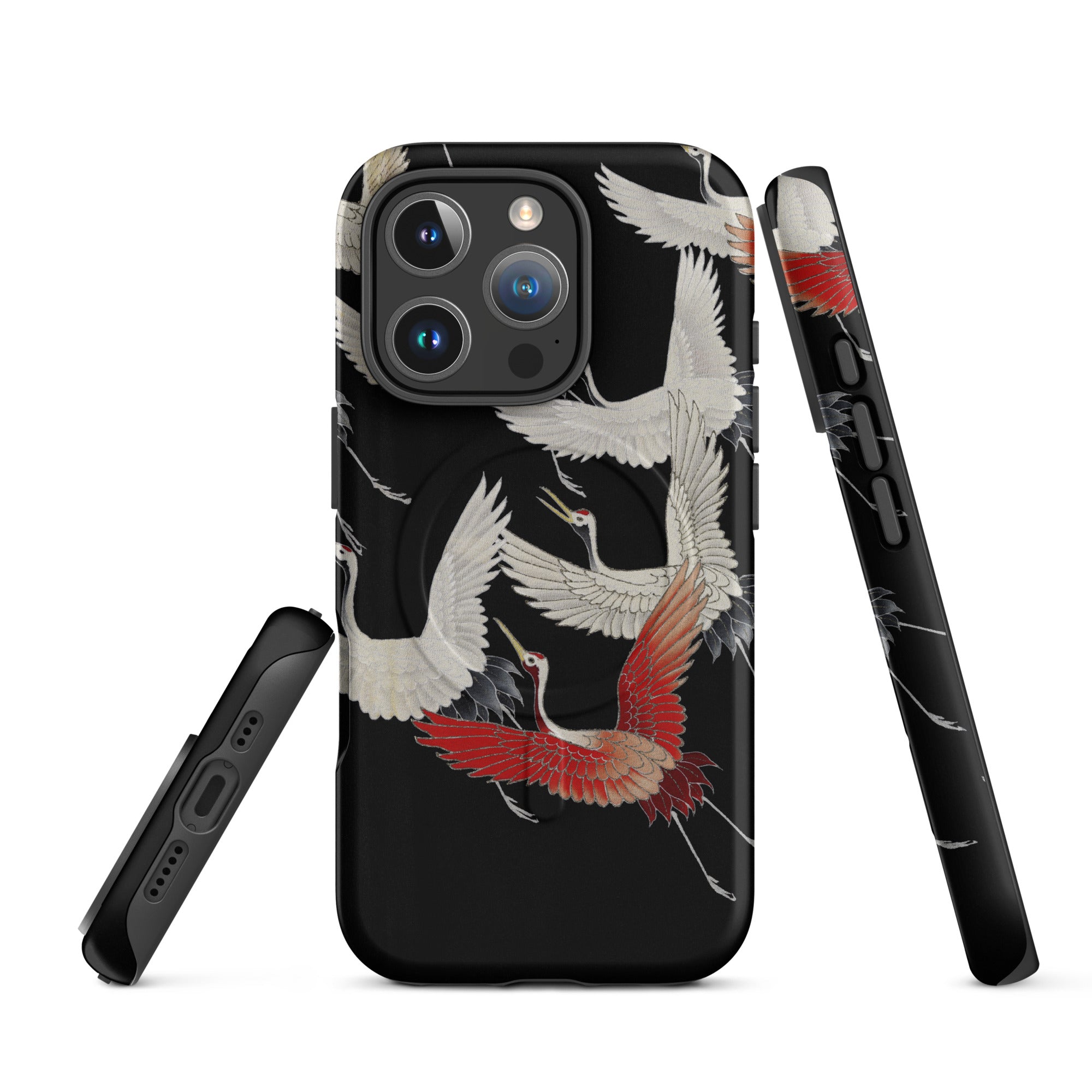 MagSafe® Tough case for iPhone®-Furisode with a Myriad of Flying Cranes