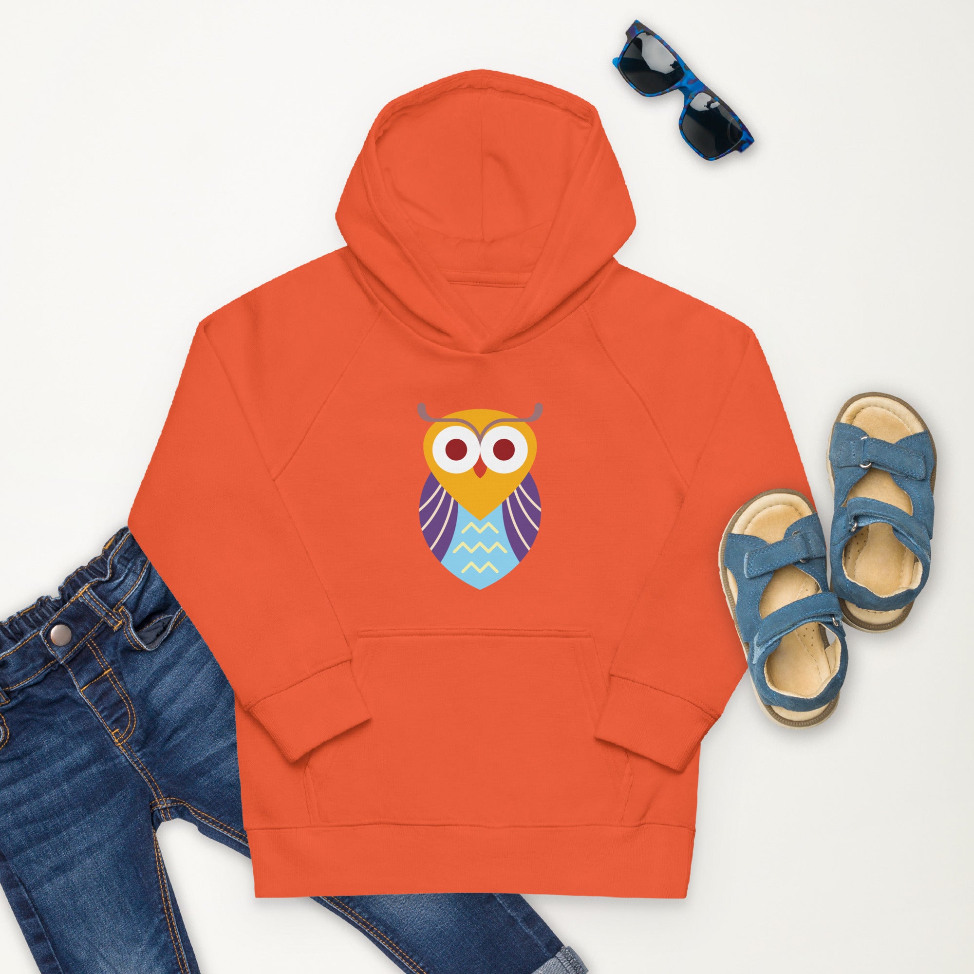 Kids eco hoodie-Owl I