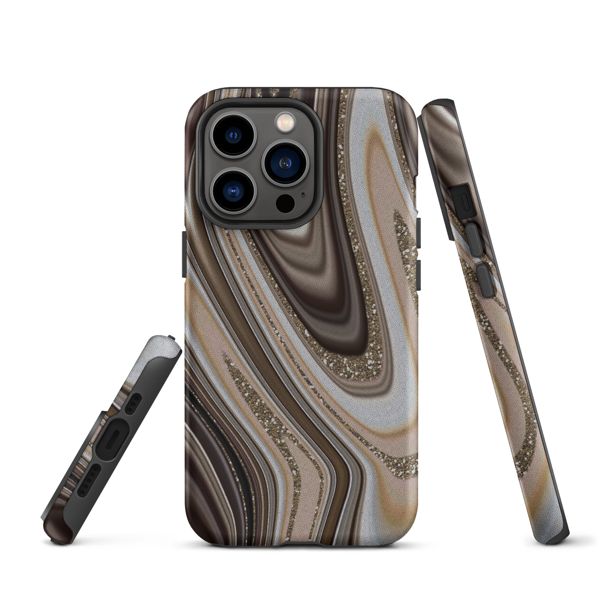 Tough Case for iPhone®- Abstract leather