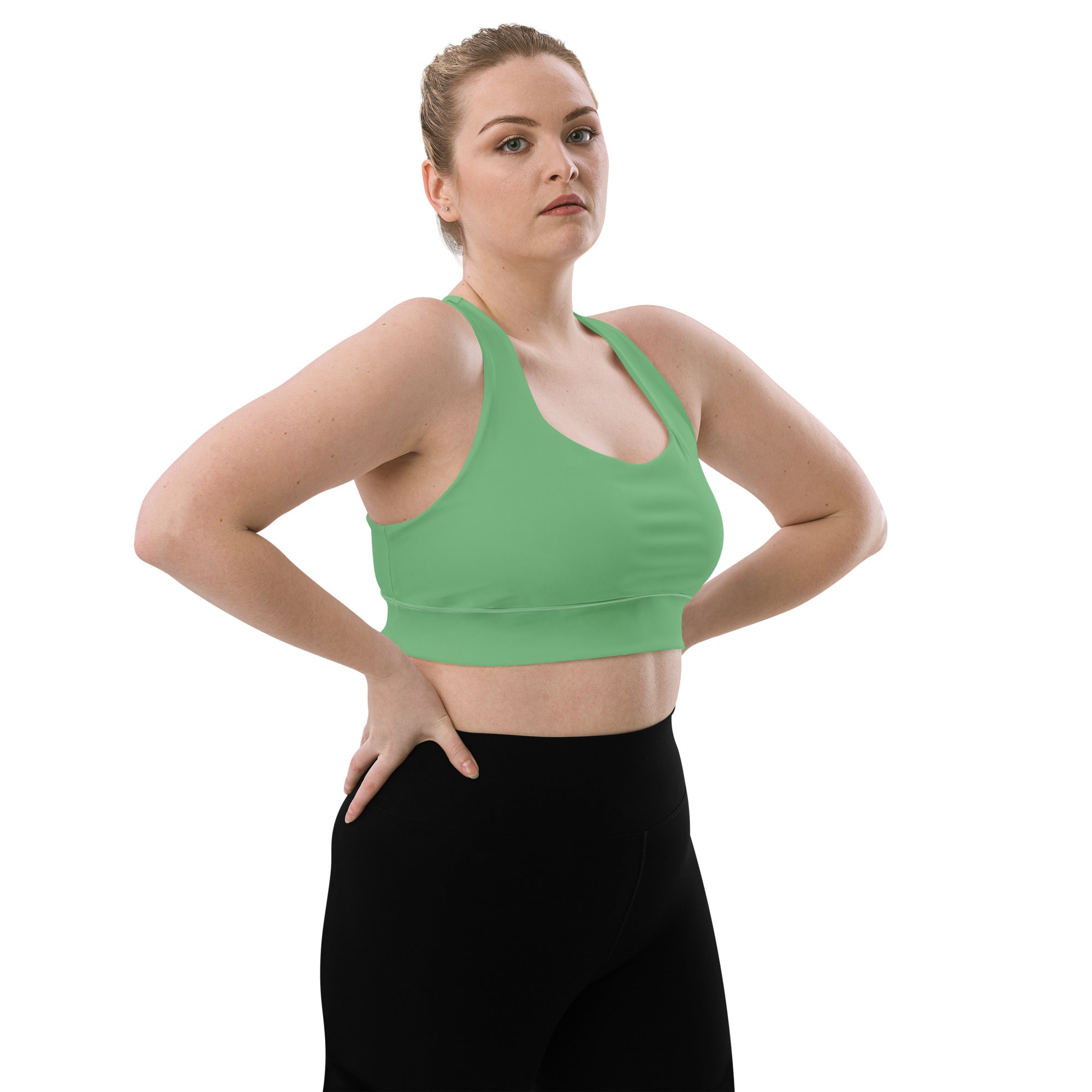 Longline sports bra- Bay Leaf