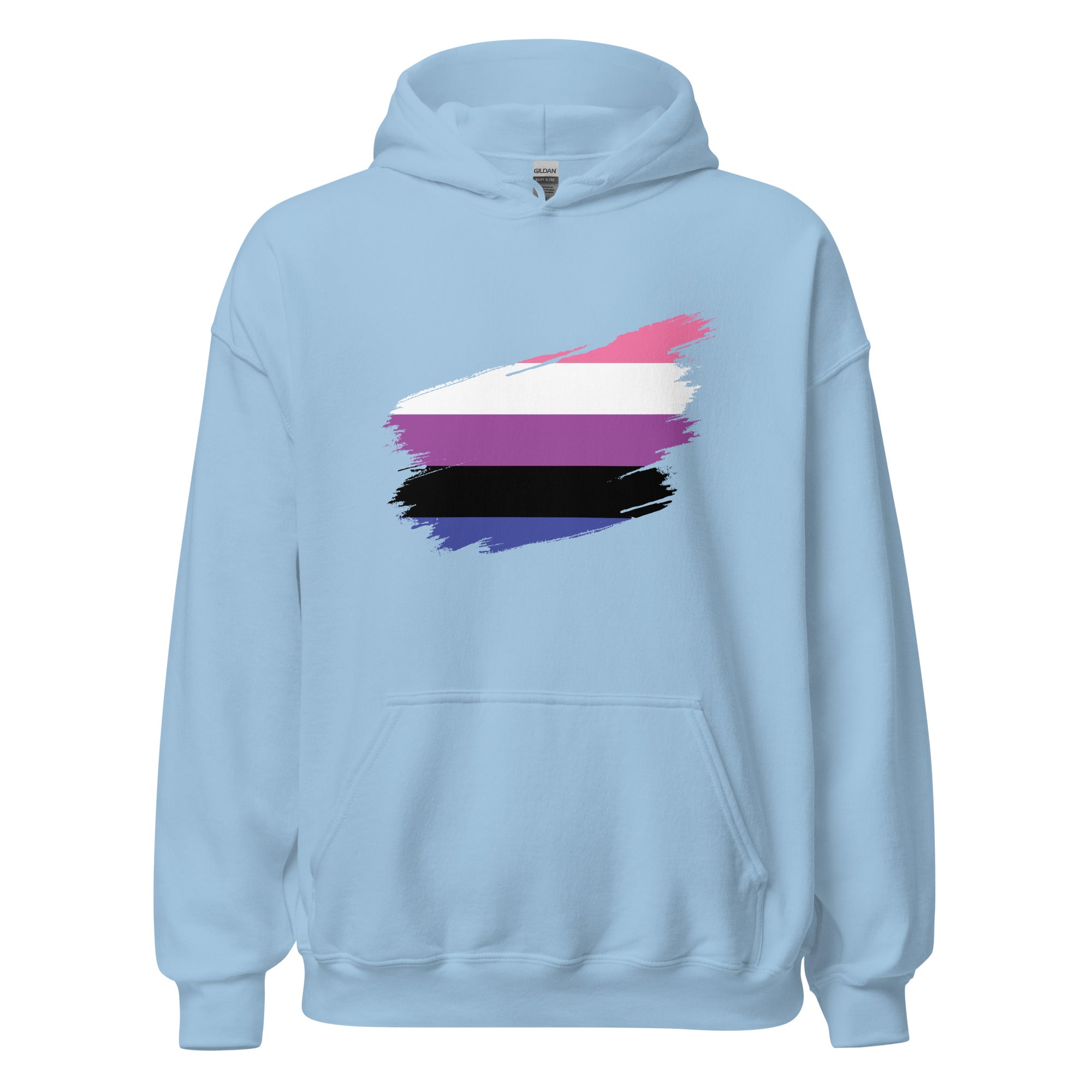 Unisex Hoodie-Genderfluid Grunge Flag