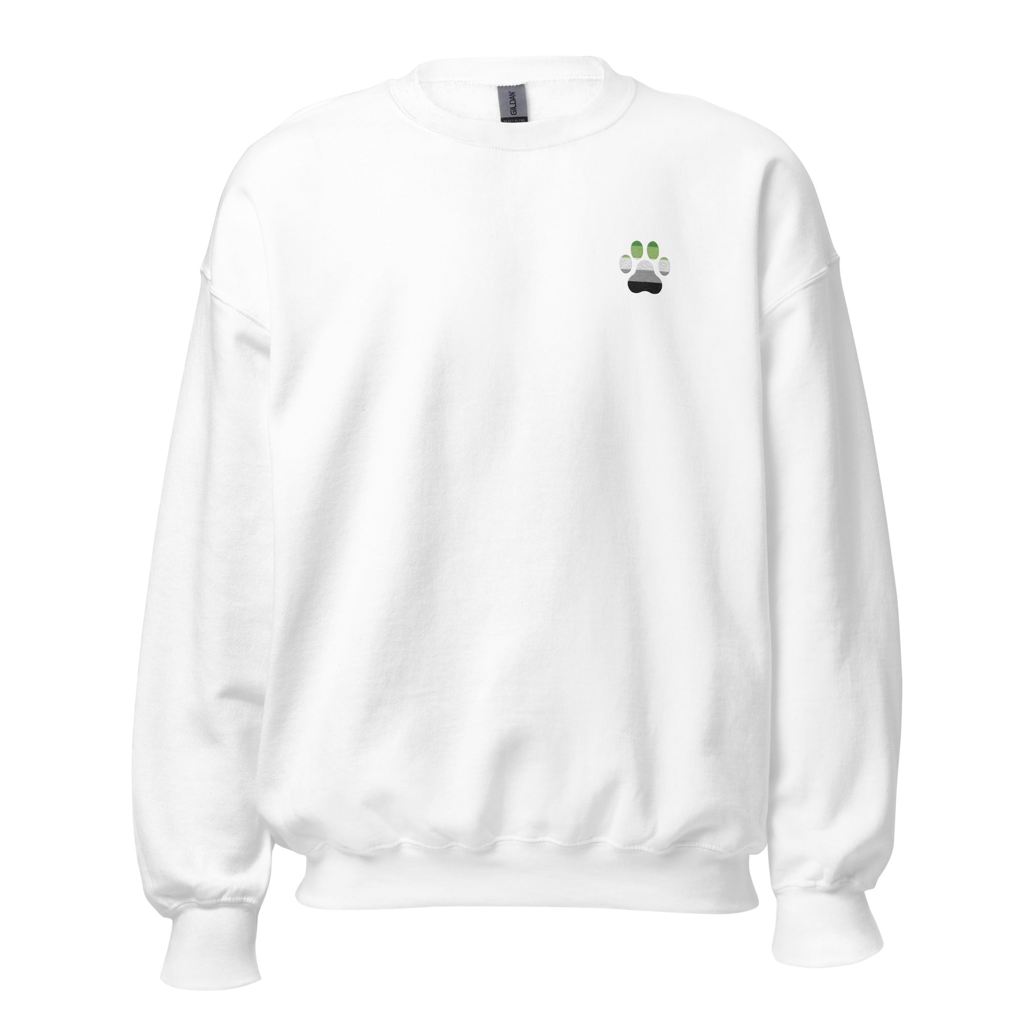 Dog Paw Embroidered Unisex Sweatshirt-Aromantic