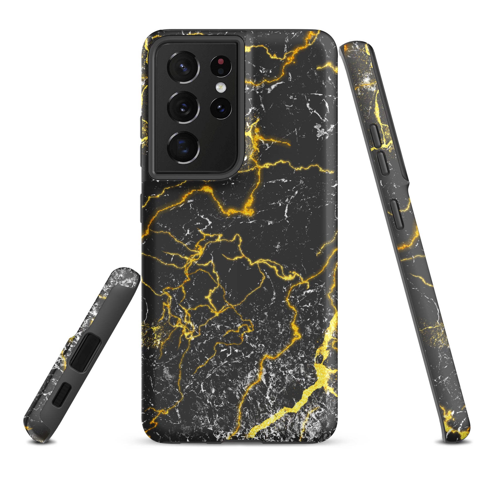 Tough case for Samsung®- Marble Black and Gold