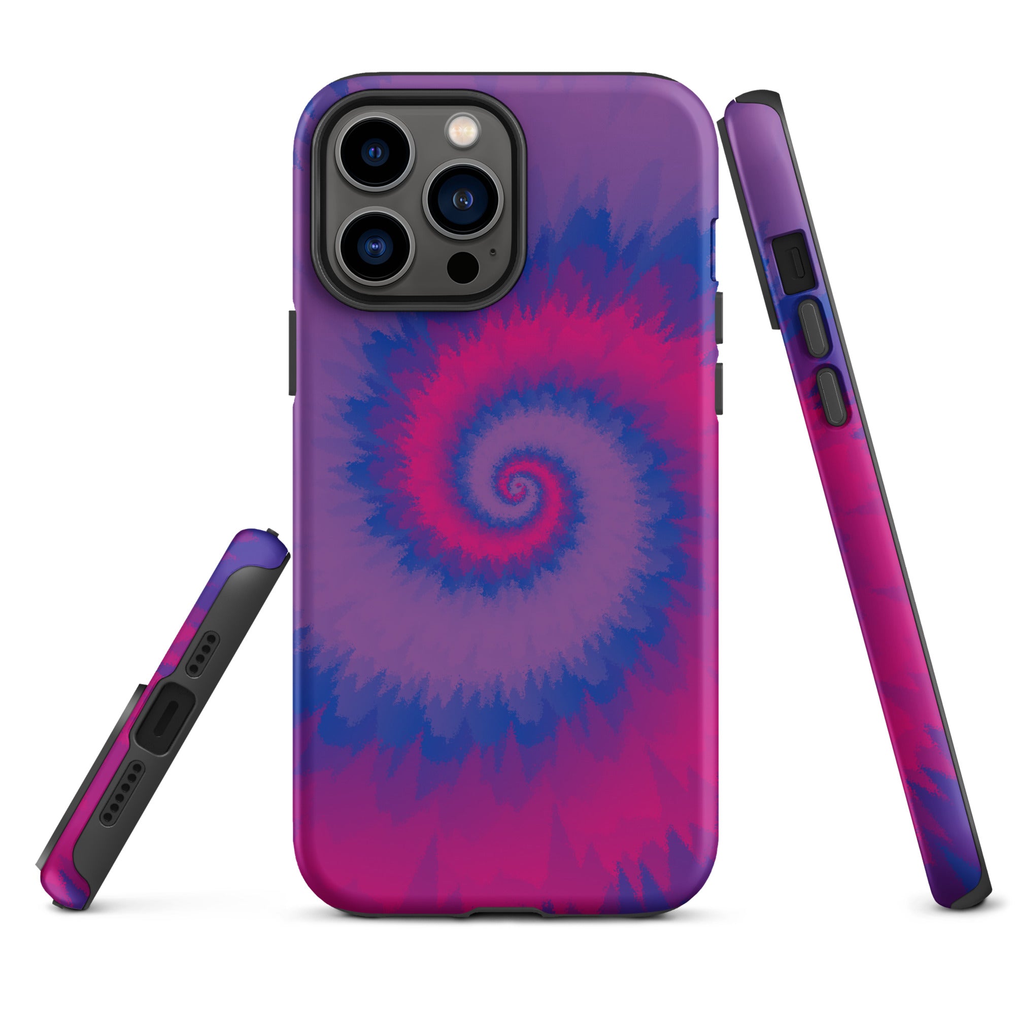 Tough Case for iPhone®-Tie Dye Spiral - Bisexual