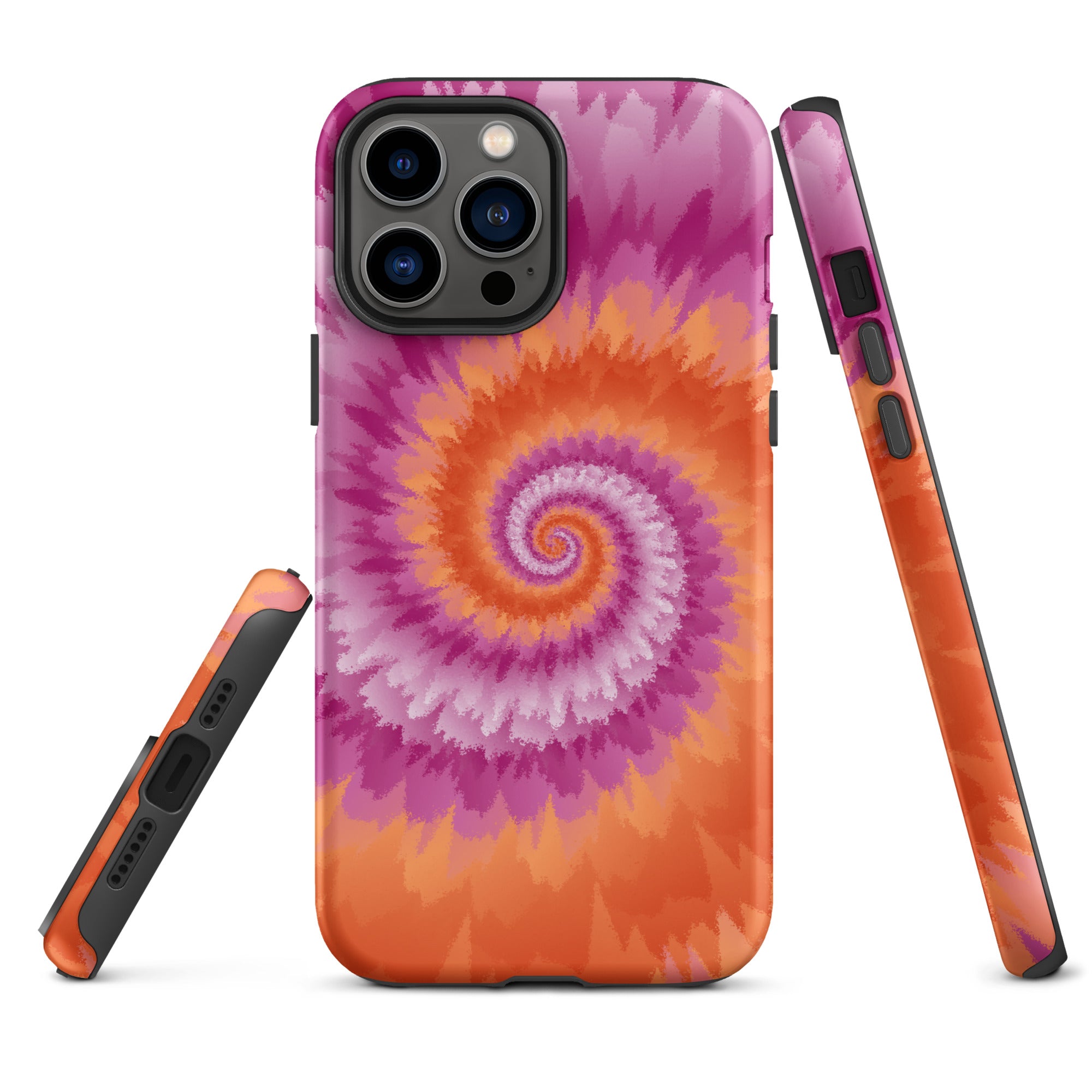 Tough Case for iPhone®-Tie Dye Spiral - Lesbian