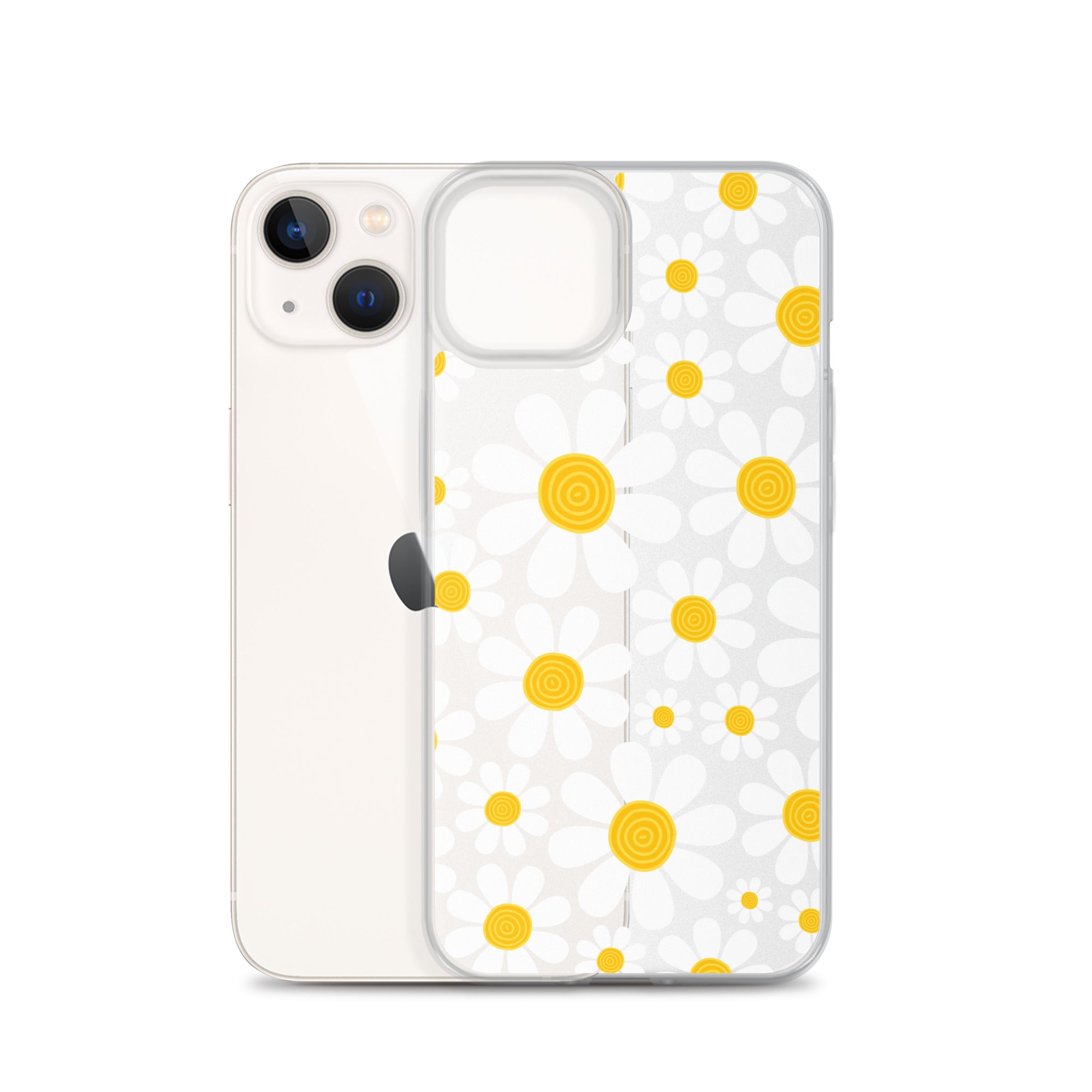 Clear Case for iPhone®- Floral Daisy Design III