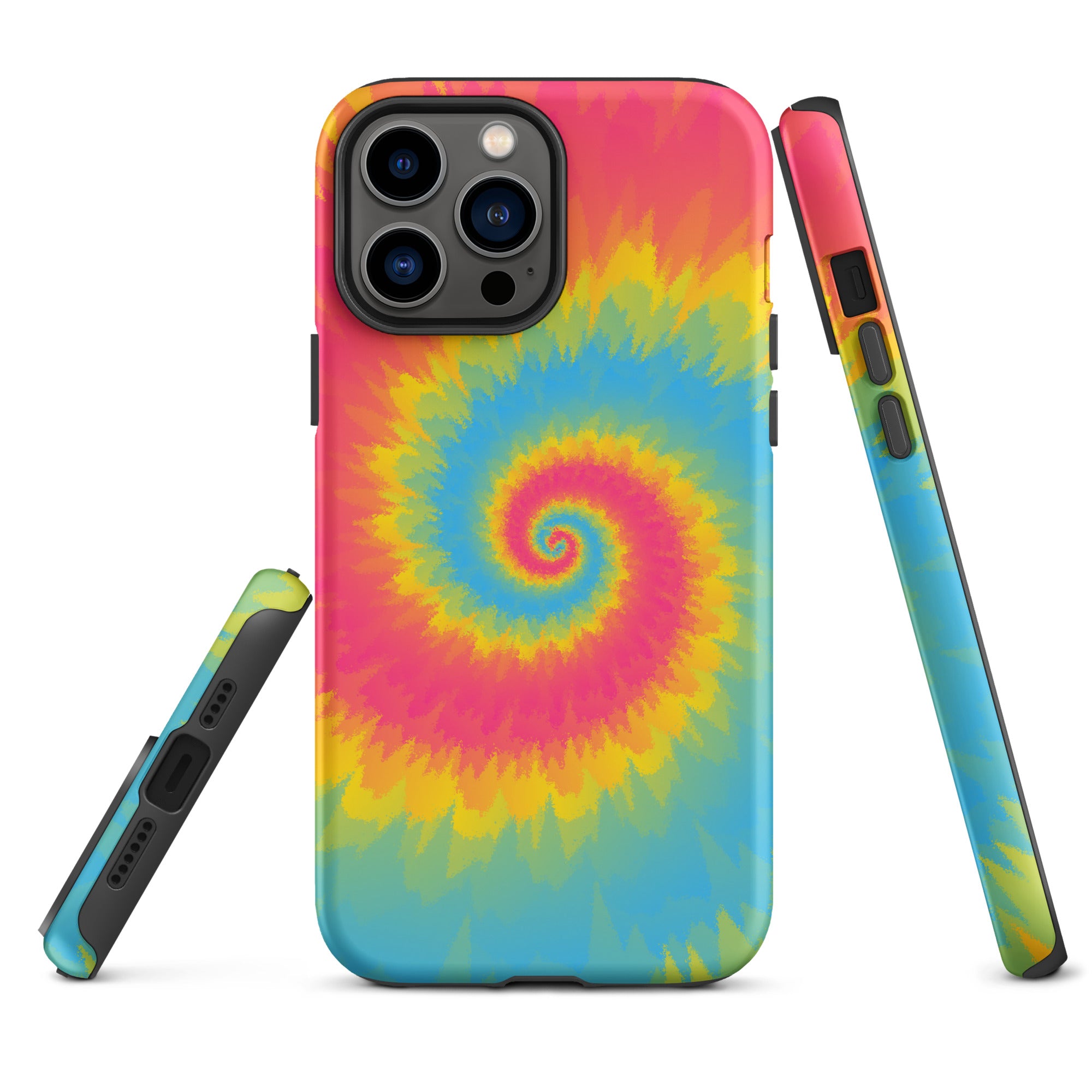 Tough Case for iPhone®-Tie Dye Spiral - Pansexual