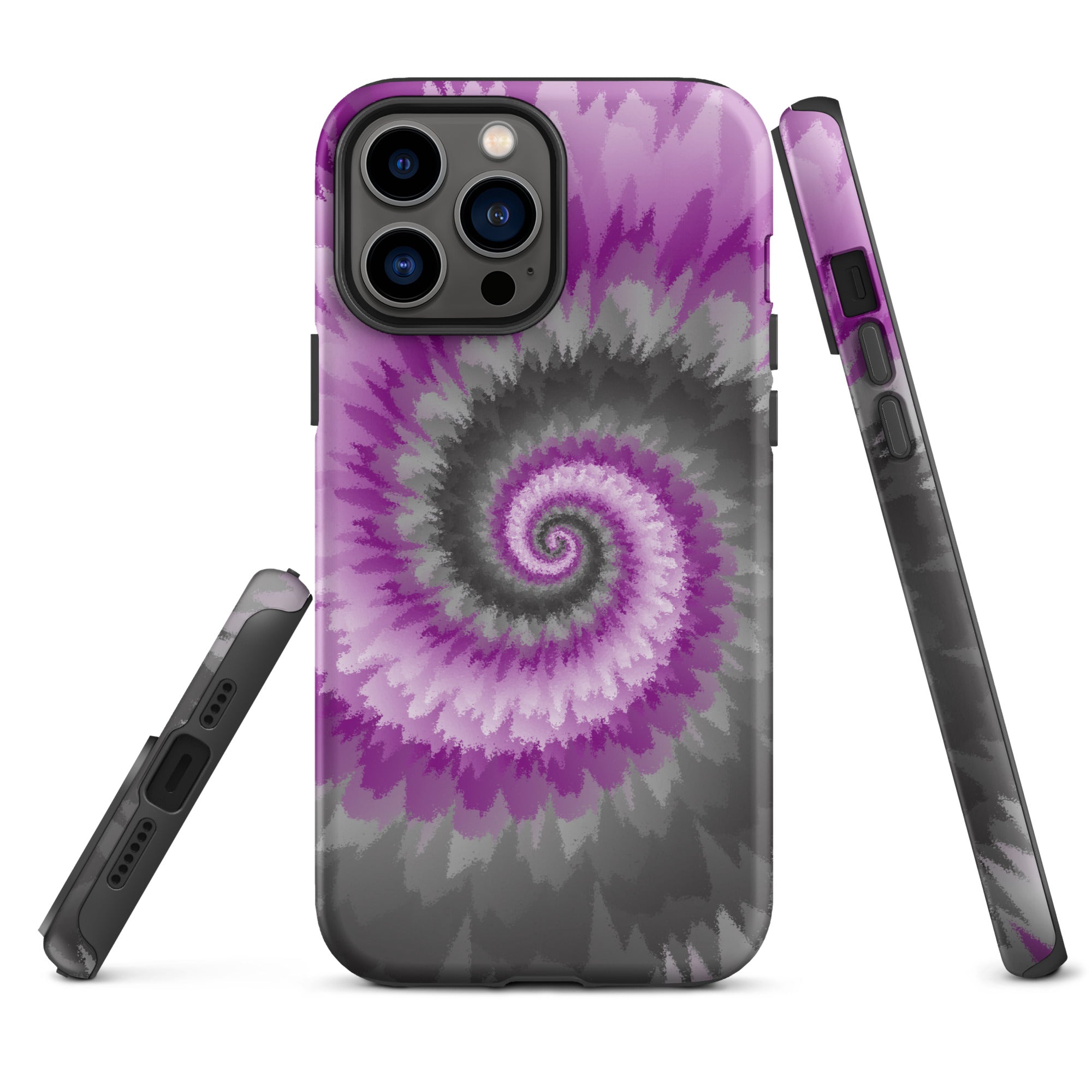 Tough Case for iPhone®-Tie Dye Spiral - Demisexual