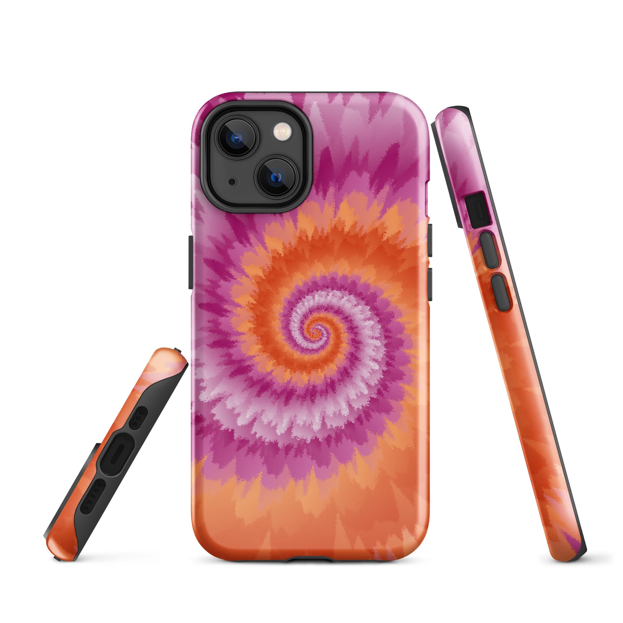 Tough Case for iPhone®-Tie Dye Spiral - Lesbian