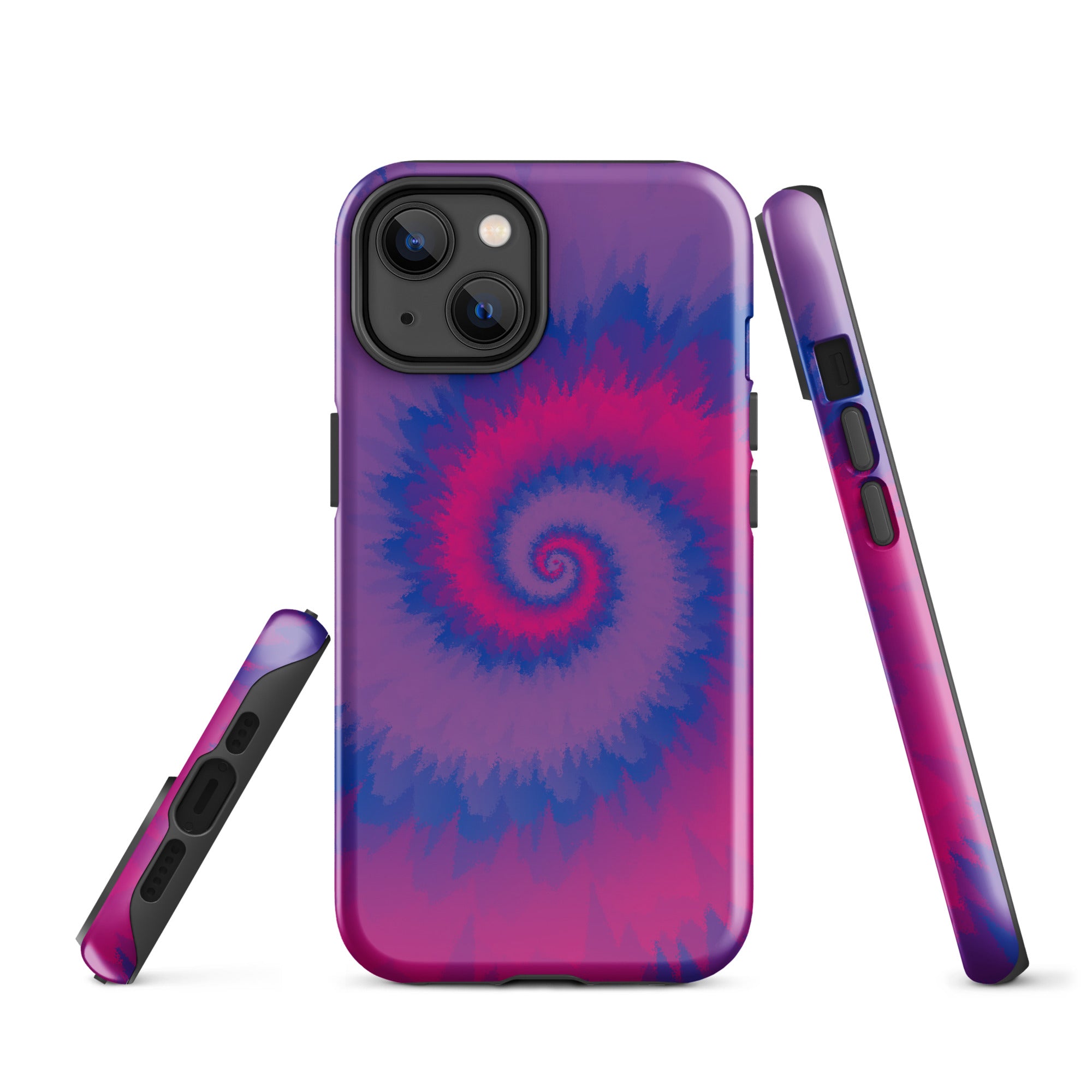 Tough Case for iPhone®-Tie Dye Spiral - Bisexual