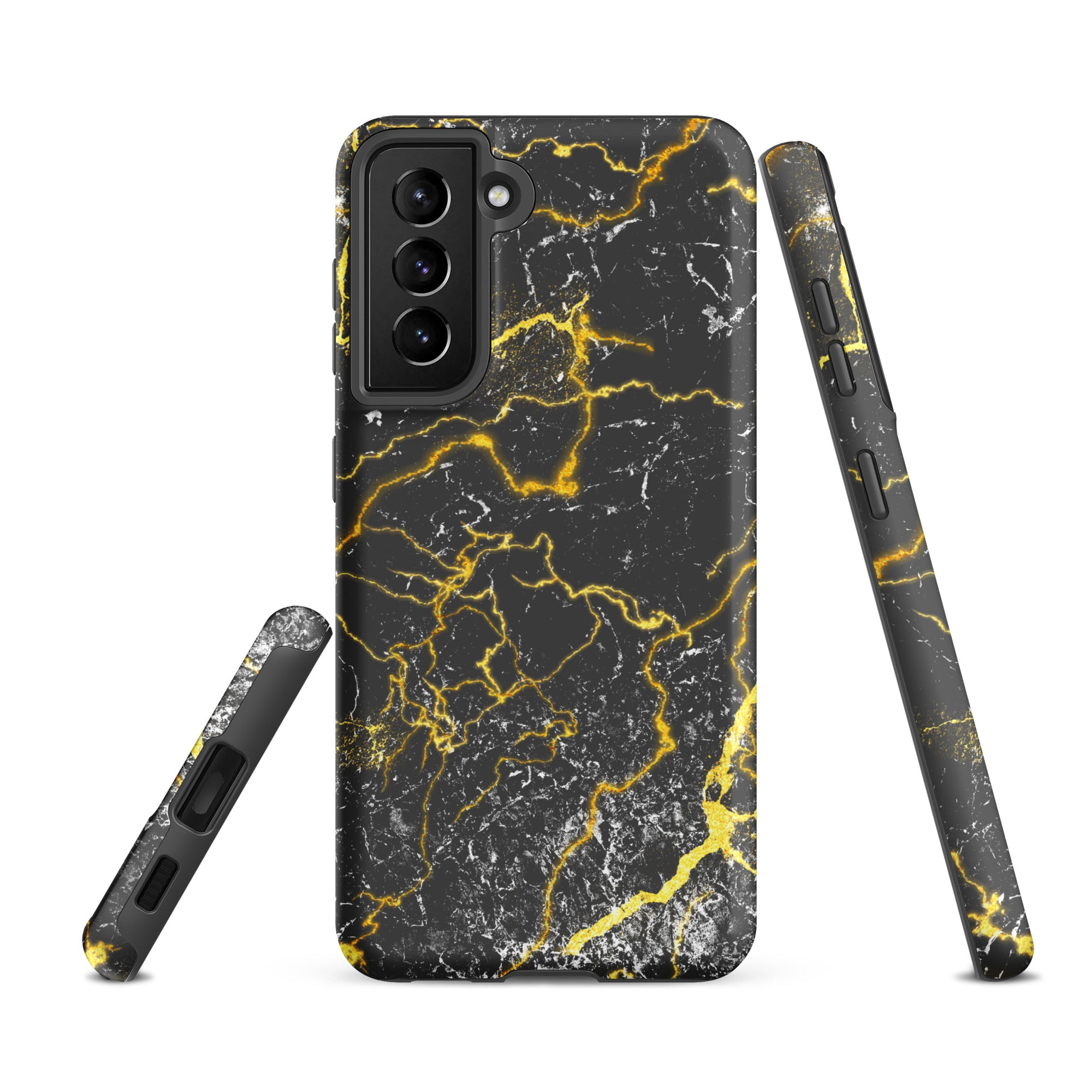 Tough case for Samsung®- Marble Black and Gold