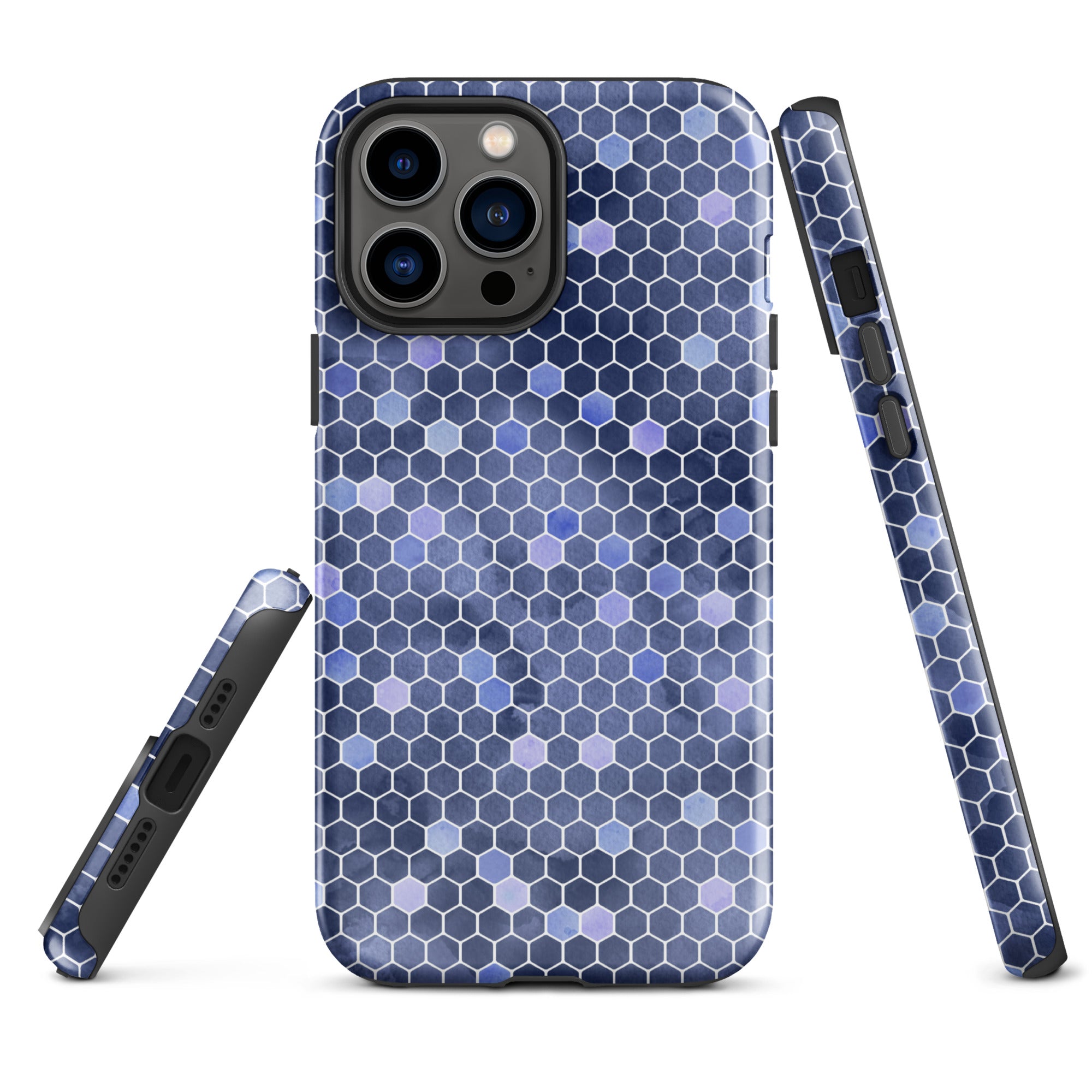 Tough Case for iPhone®- Honeycomb Blue