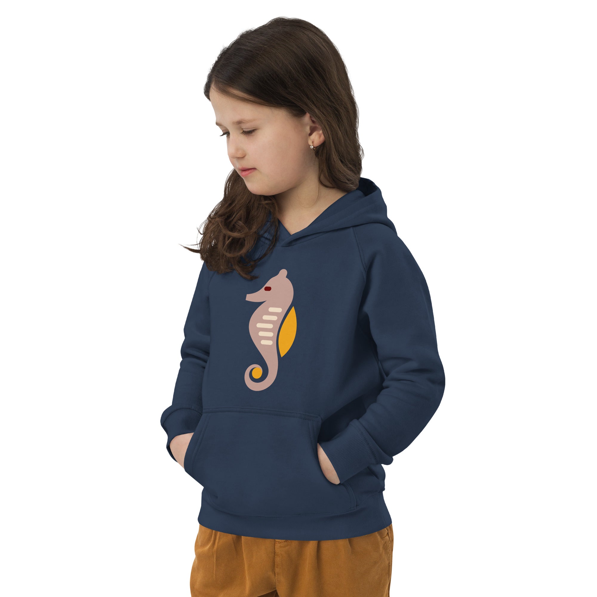 Kids eco hoodie-Sea Horse