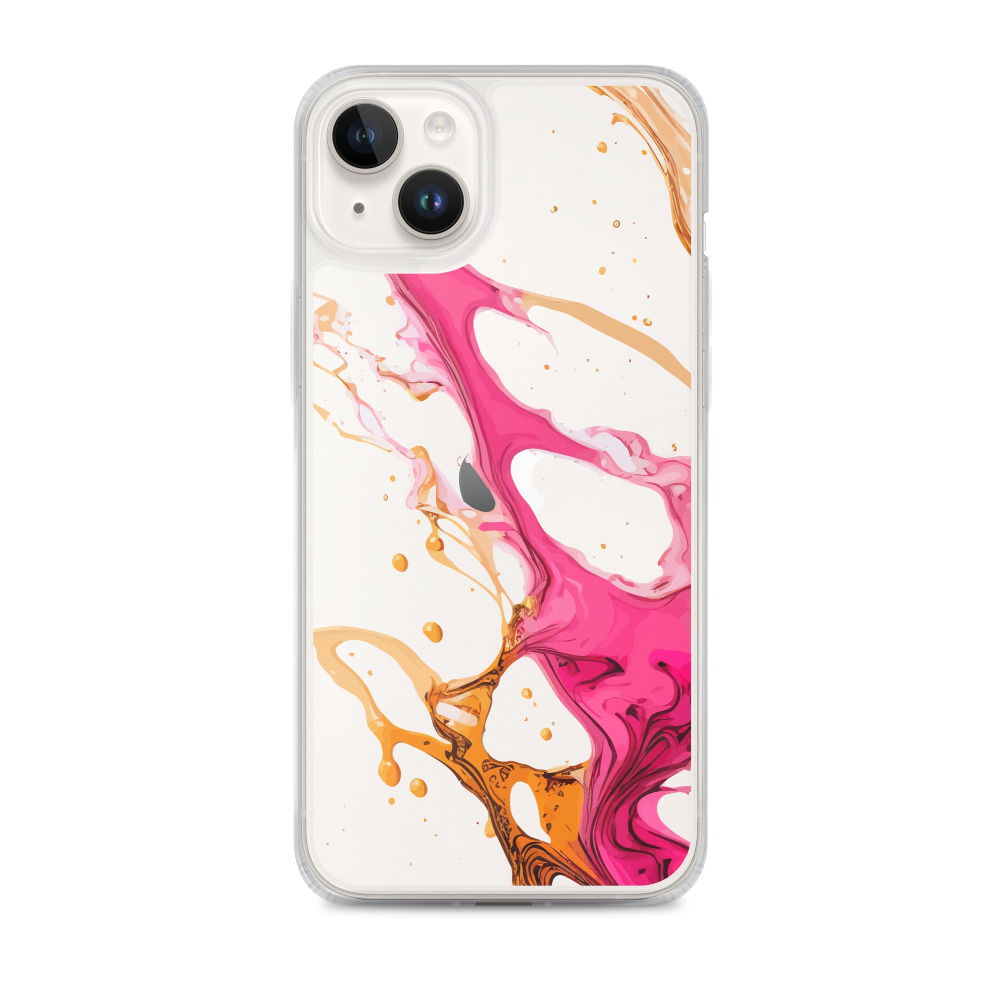 Clear Case for iPhone®- Alchohol Ink Design IV