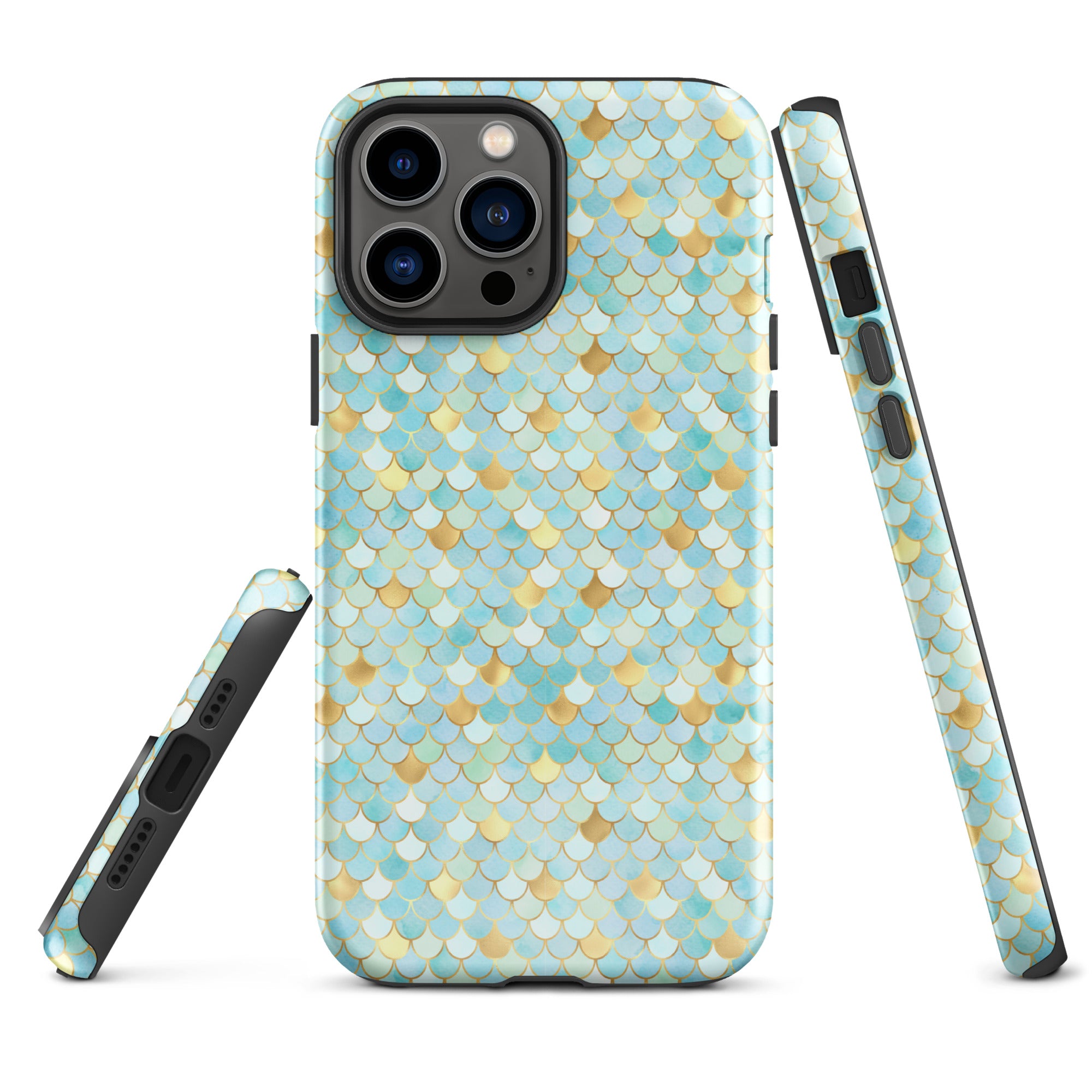 Tough Case for iPhone®- Mermaid Skin Cyan