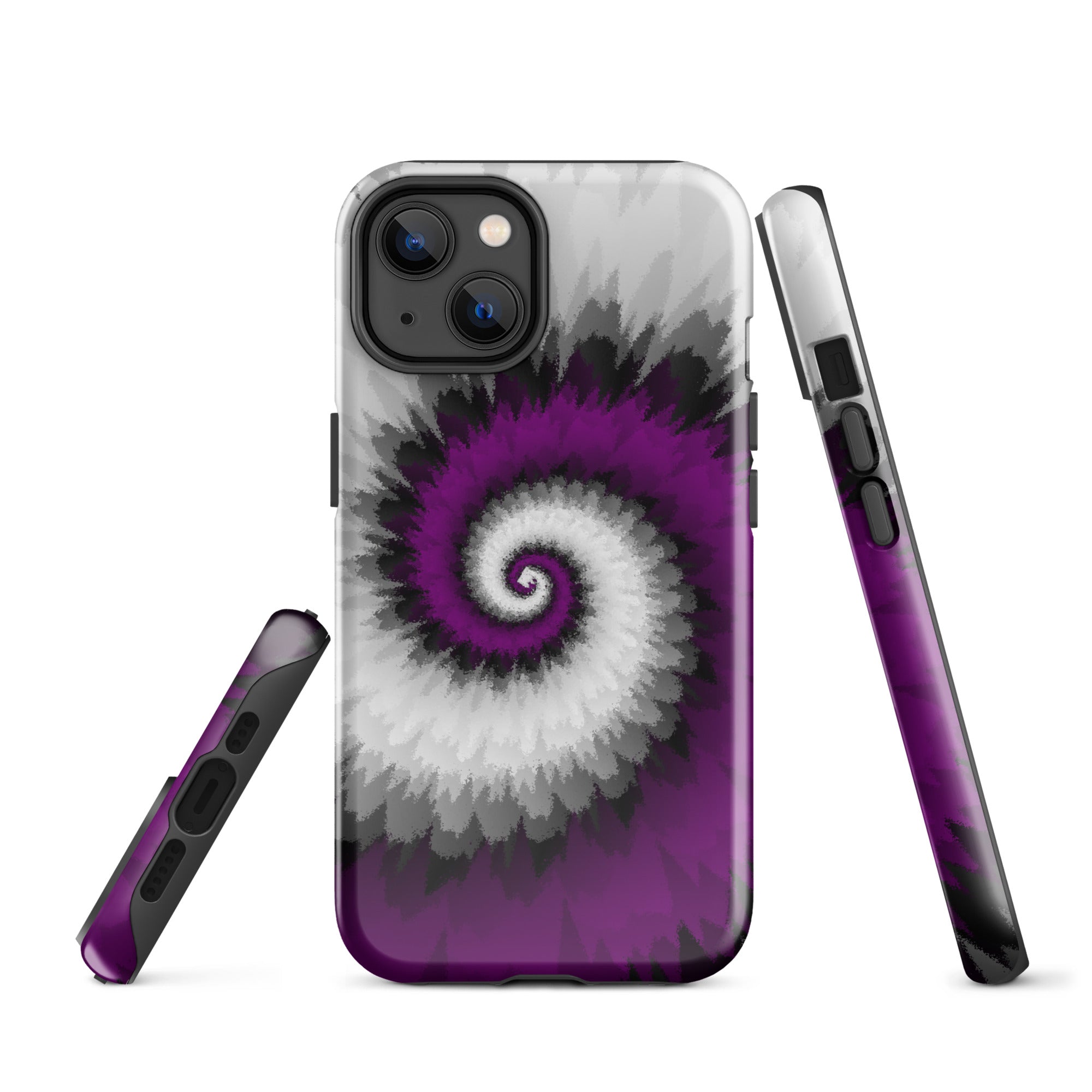 Tough Case for iPhone®-Tie Dye Spiral - Asexual
