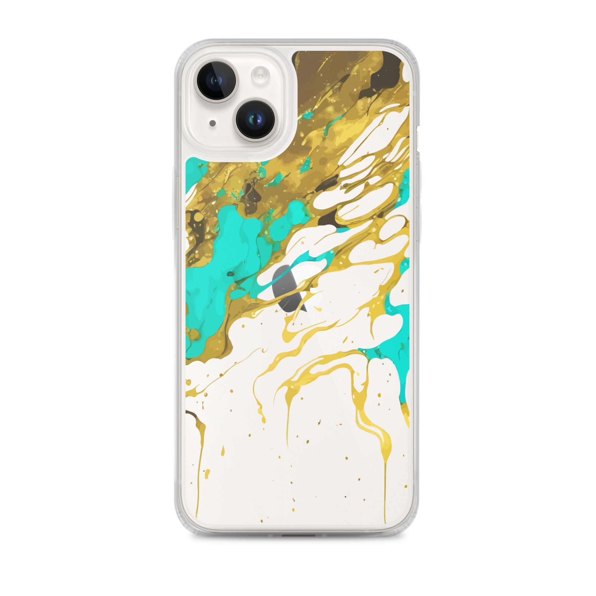 Clear Case for iPhone®- Alchohol Ink Design I