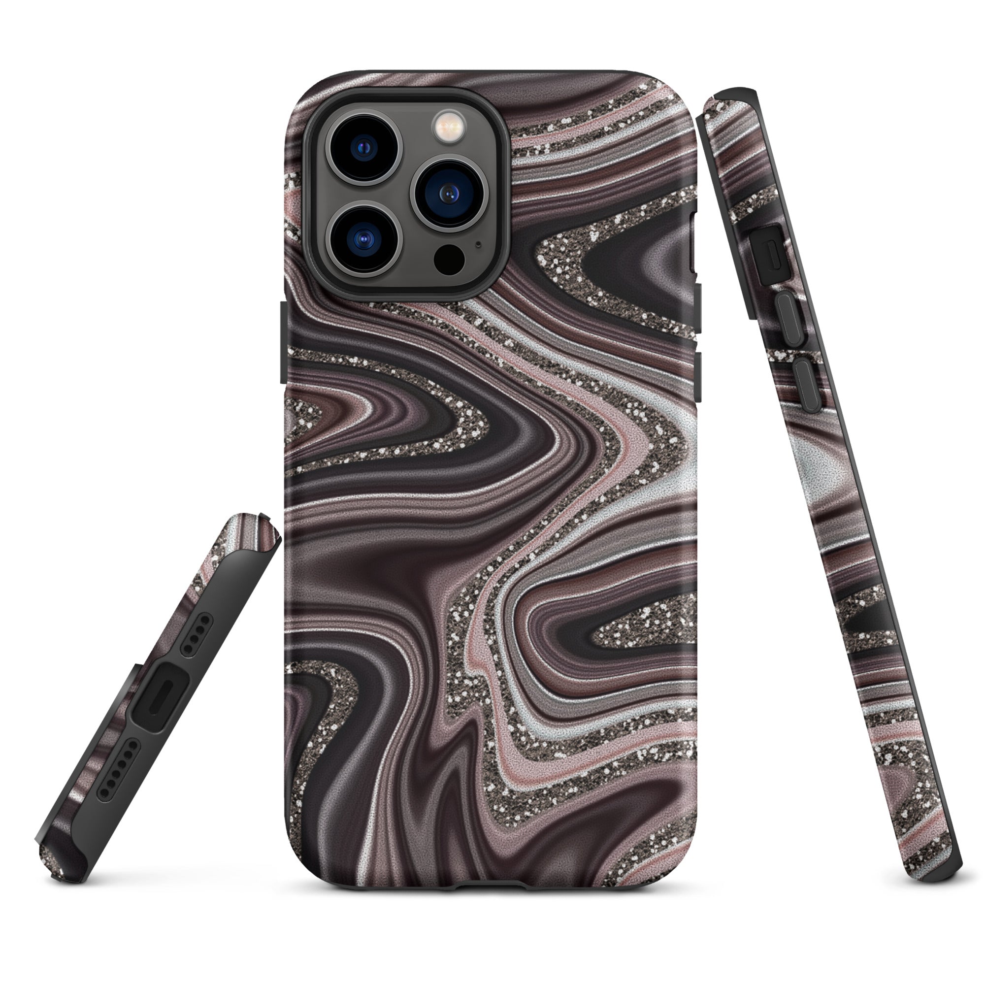 Tough Case for iPhone®- Abstract Leather