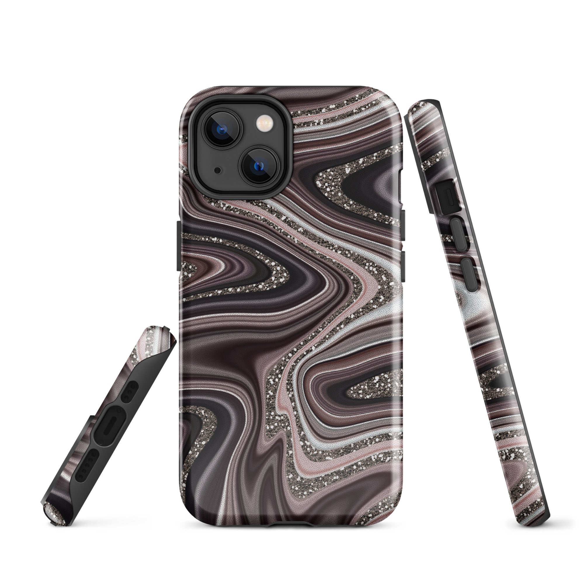 Tough Case for iPhone®- Abstract Leather