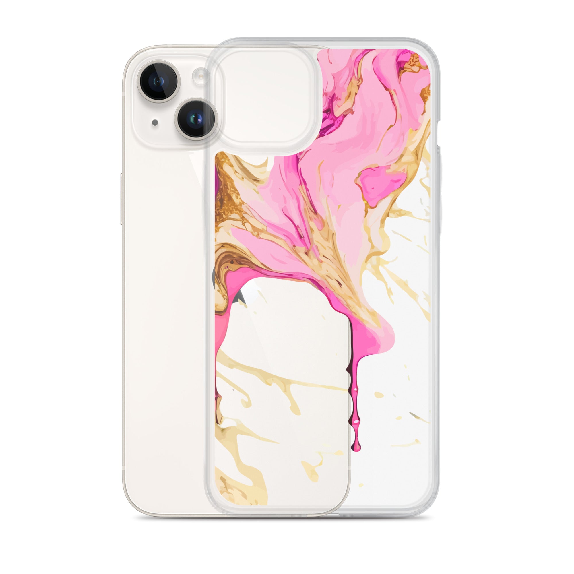 Clear Case for iPhone®- Alchohol Ink Design II