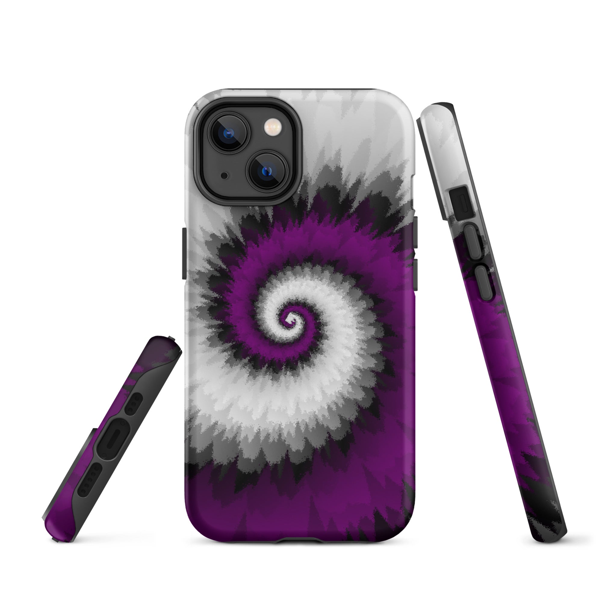 Tough Case for iPhone®-Tie Dye Spiral - Asexual