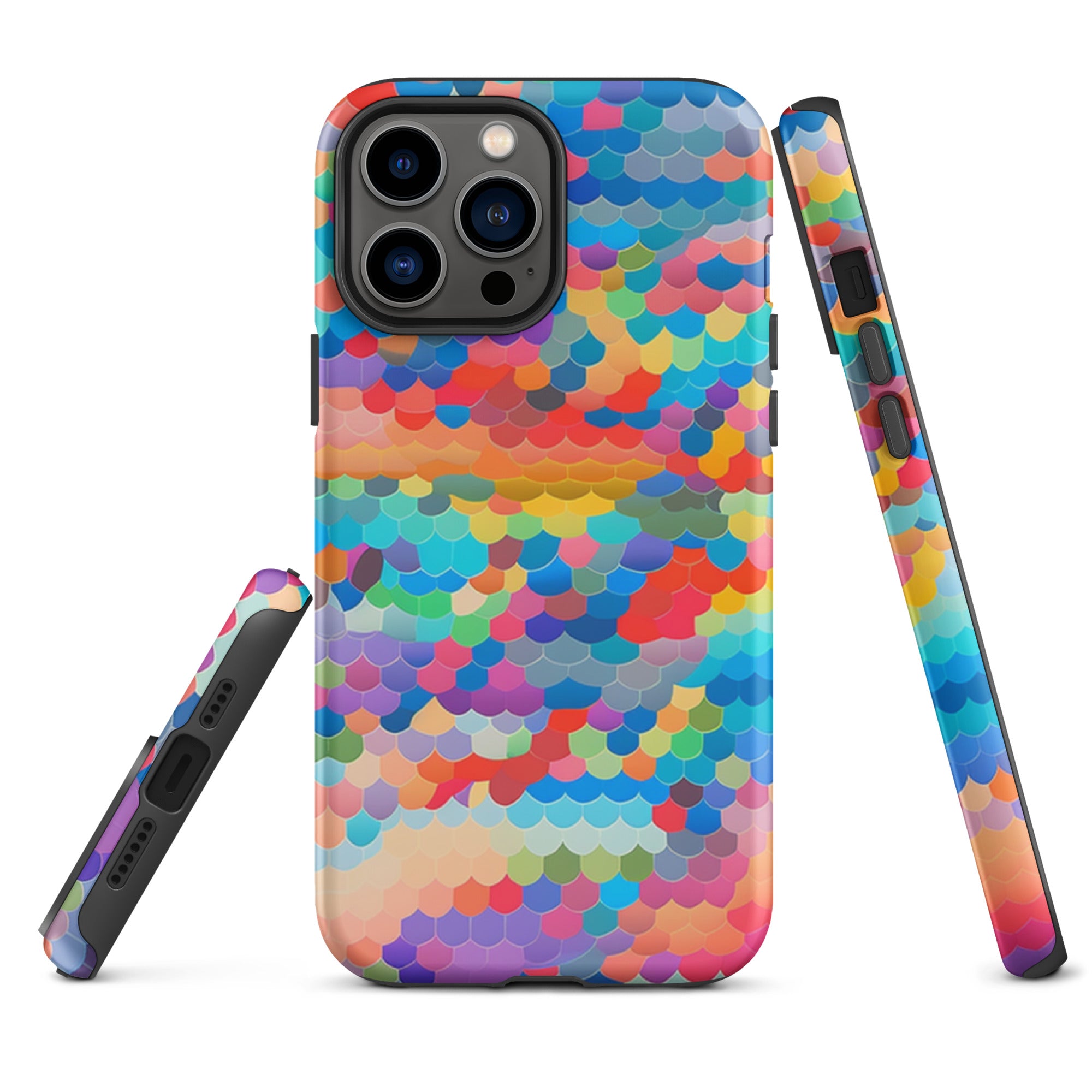 Tough Case for iPhone®- Rainbow Cloud Pattern III