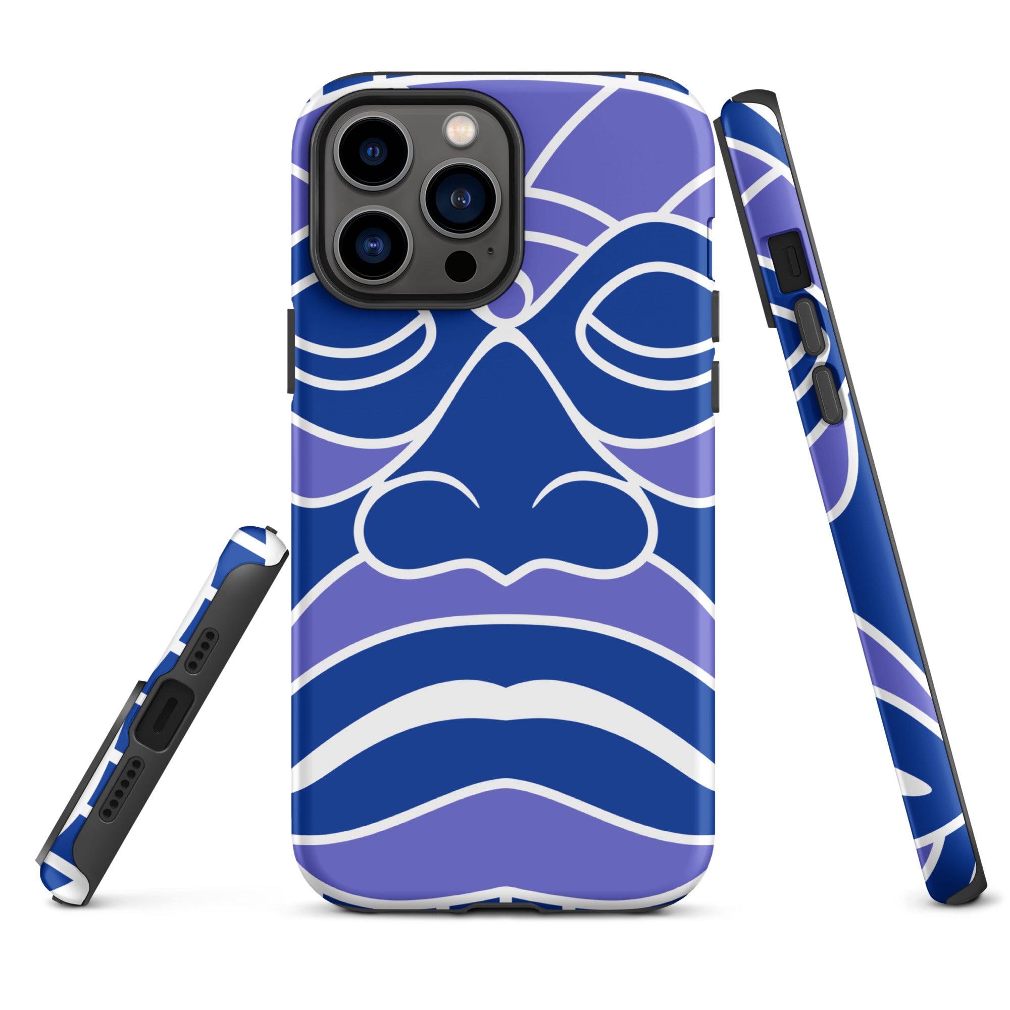 Tough Case for iPhone®- Totem Mask Blue