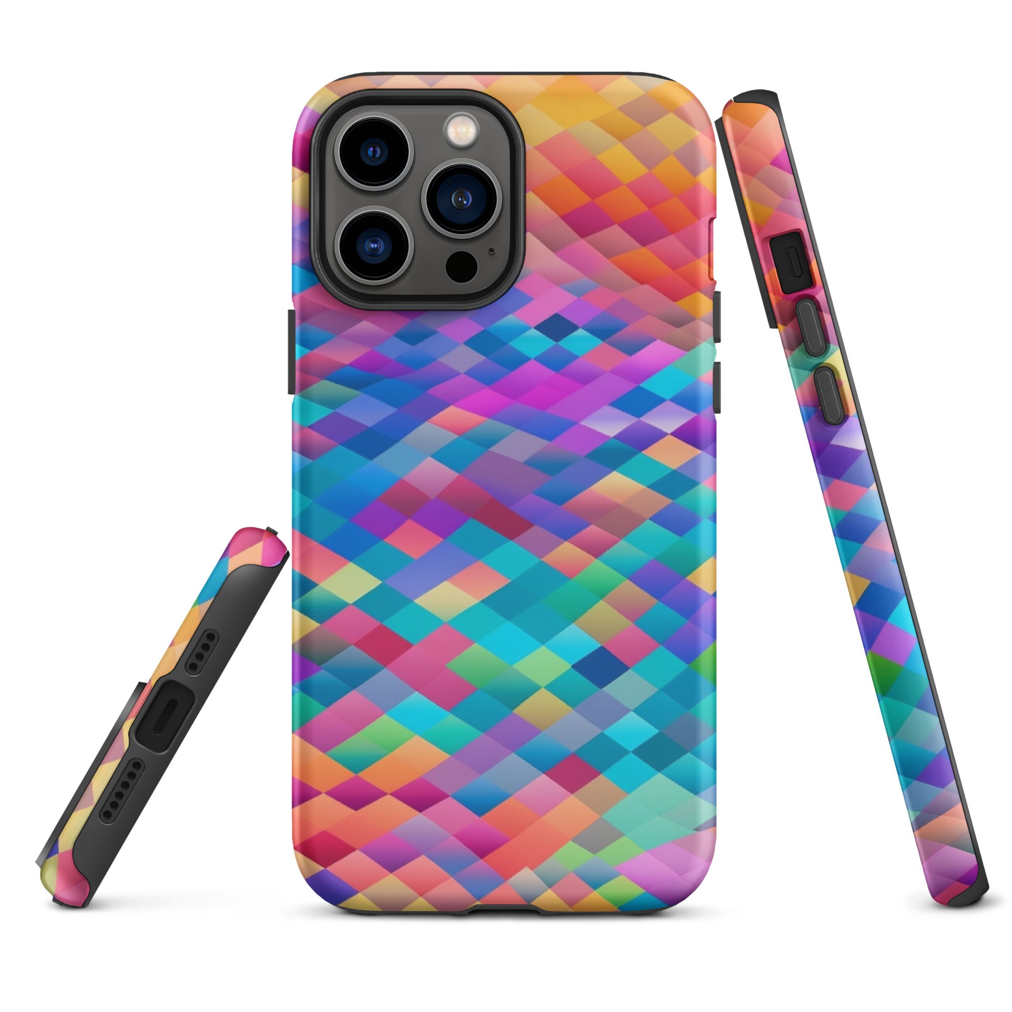Tough Case for iPhone®- Rainbow Cloud Pattern IV