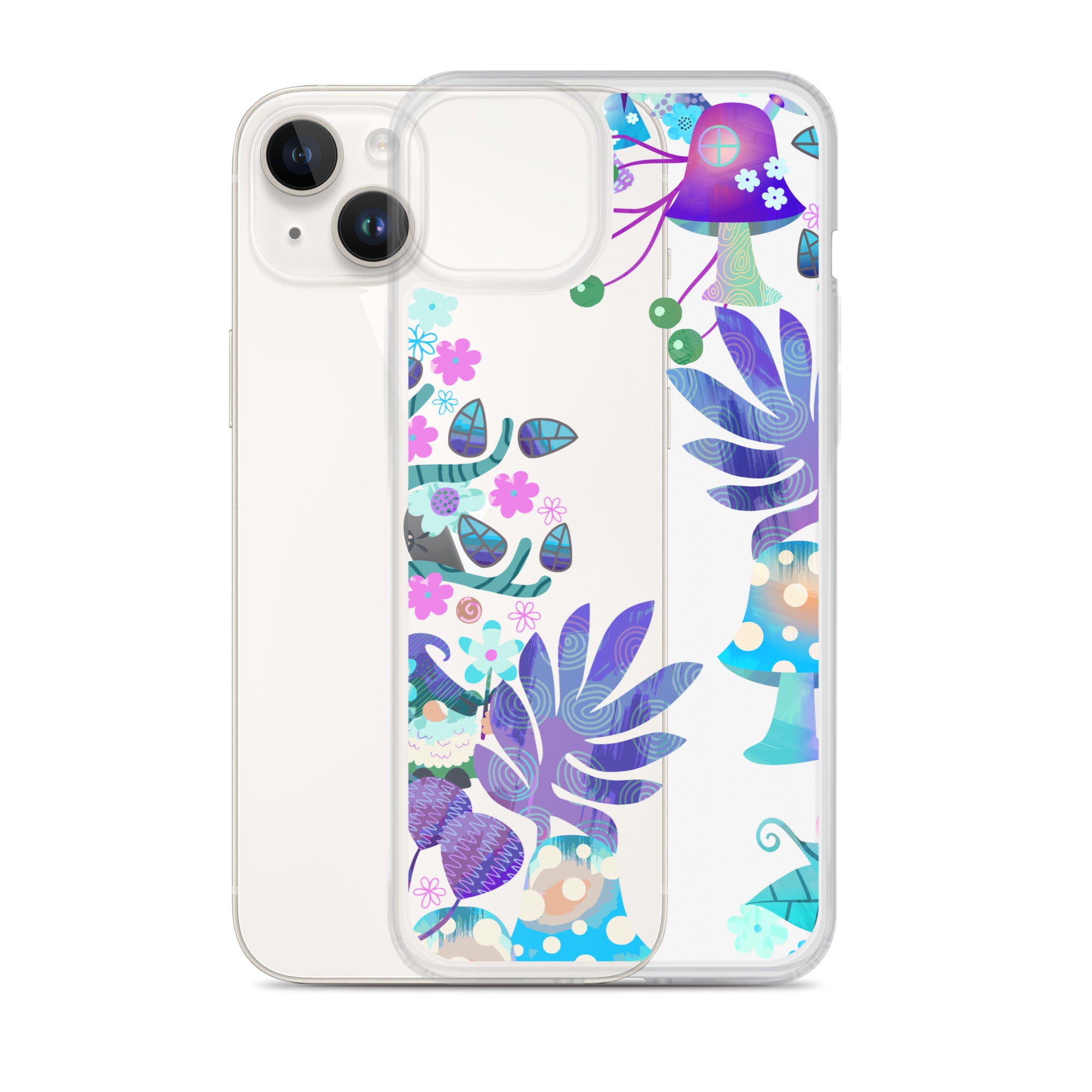 Clear Case for iPhone®- Enchanted Forest Design IV