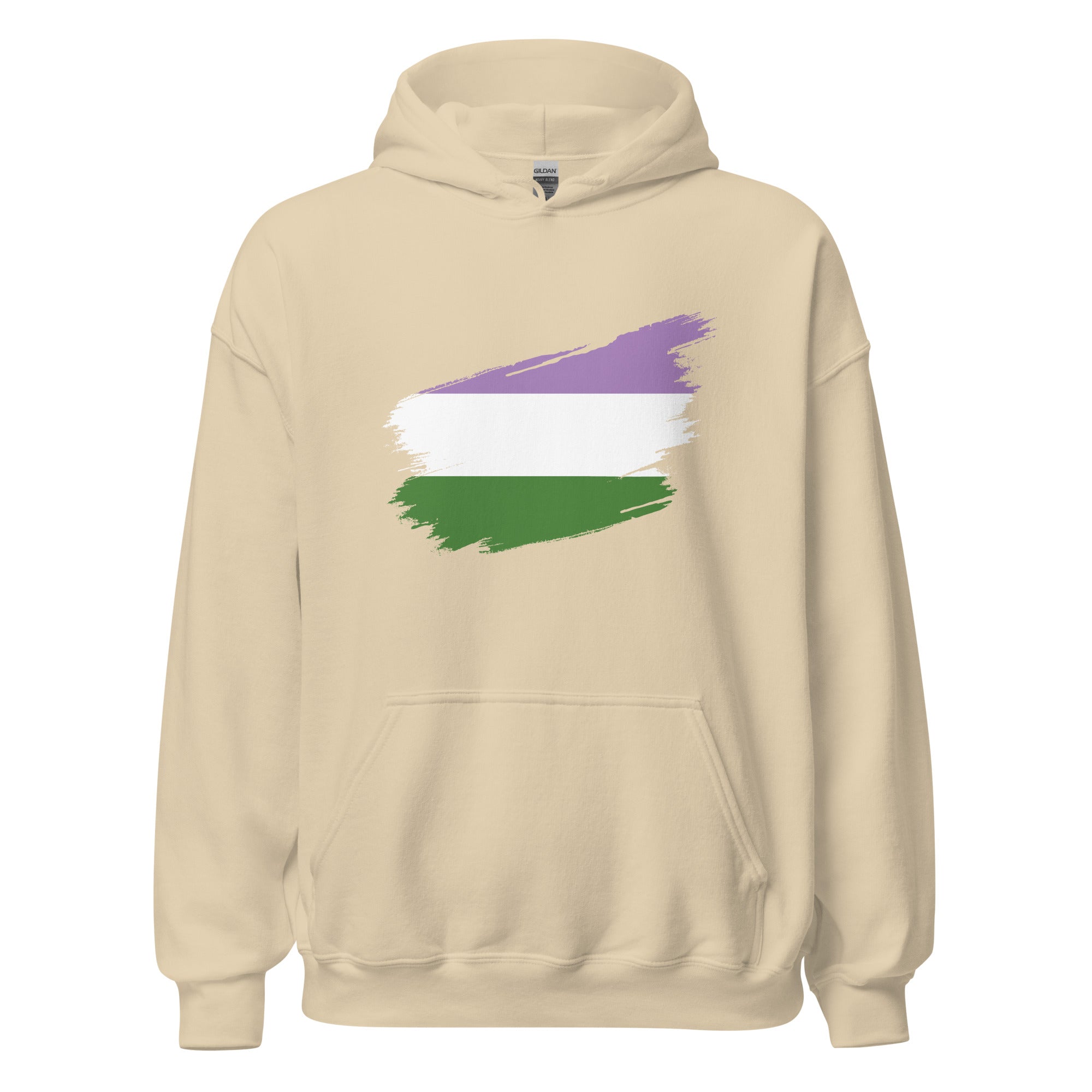 Unisex Hoodie-Genderqueer Grunge Flag