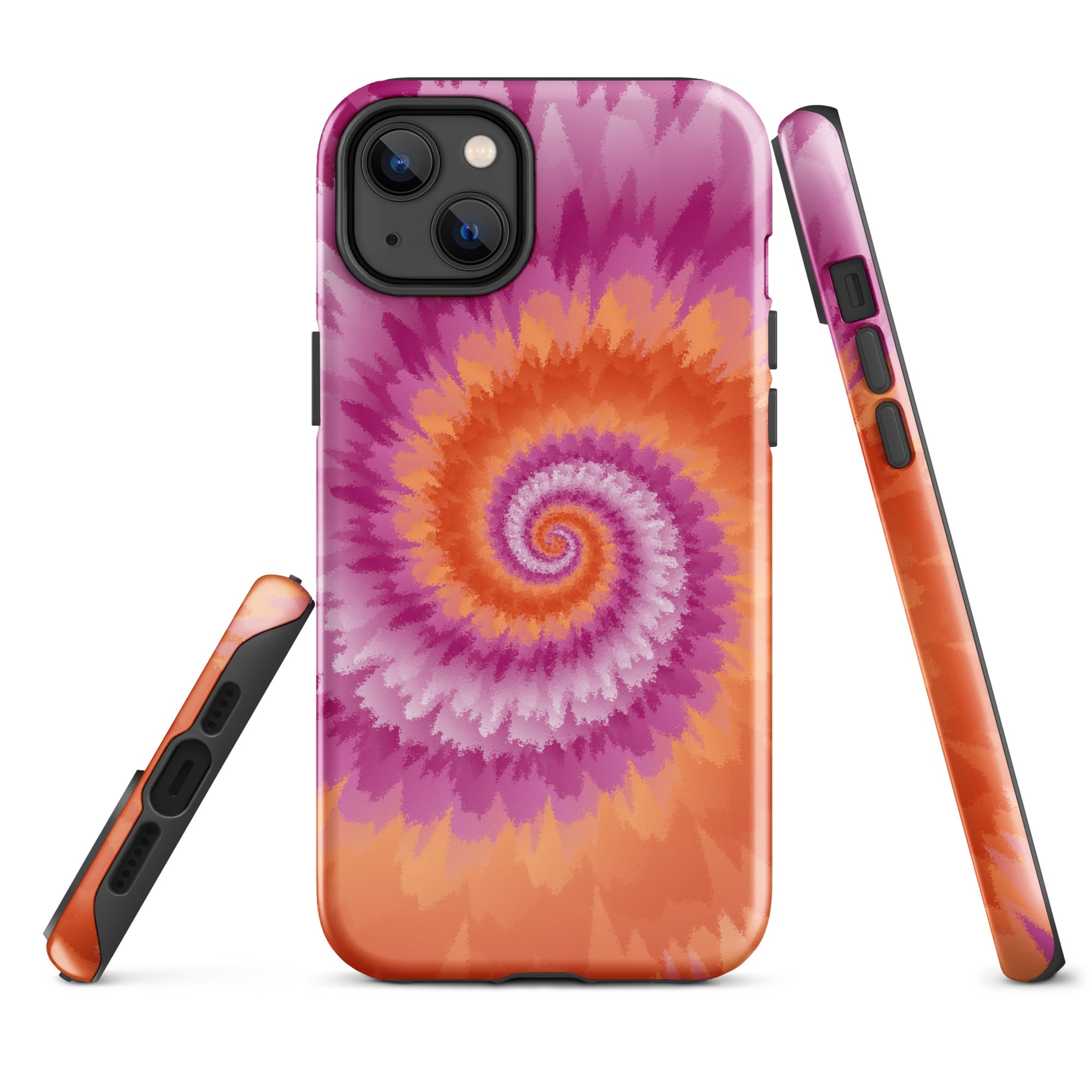 Tough Case for iPhone®-Tie Dye Spiral - Lesbian