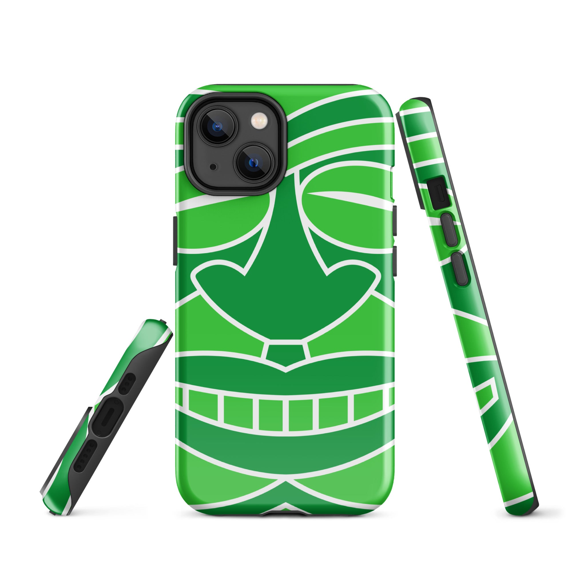 Tough Case for iPhone®- Totem Mask Green