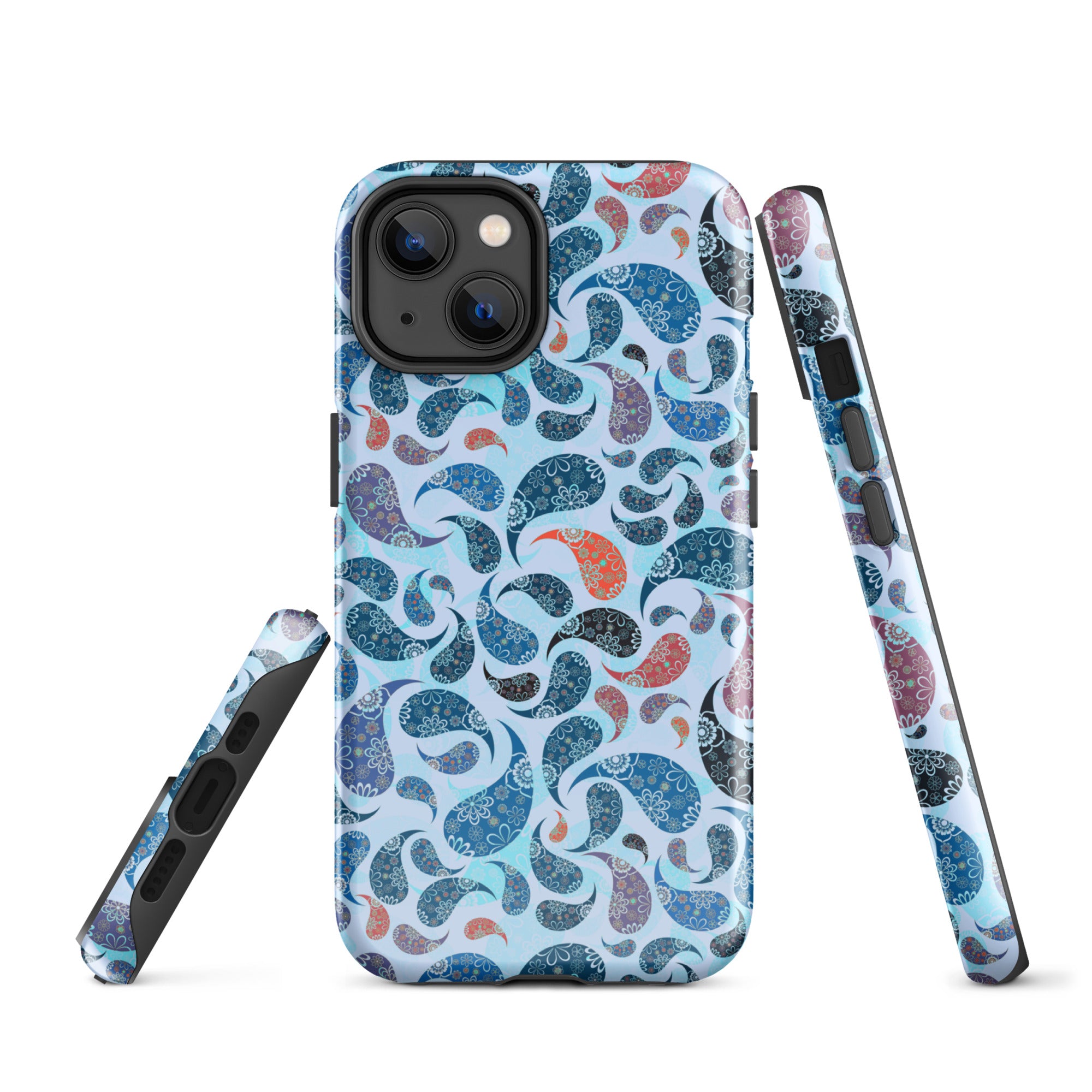 Tough Case for iPhone®- Paisley Blue
